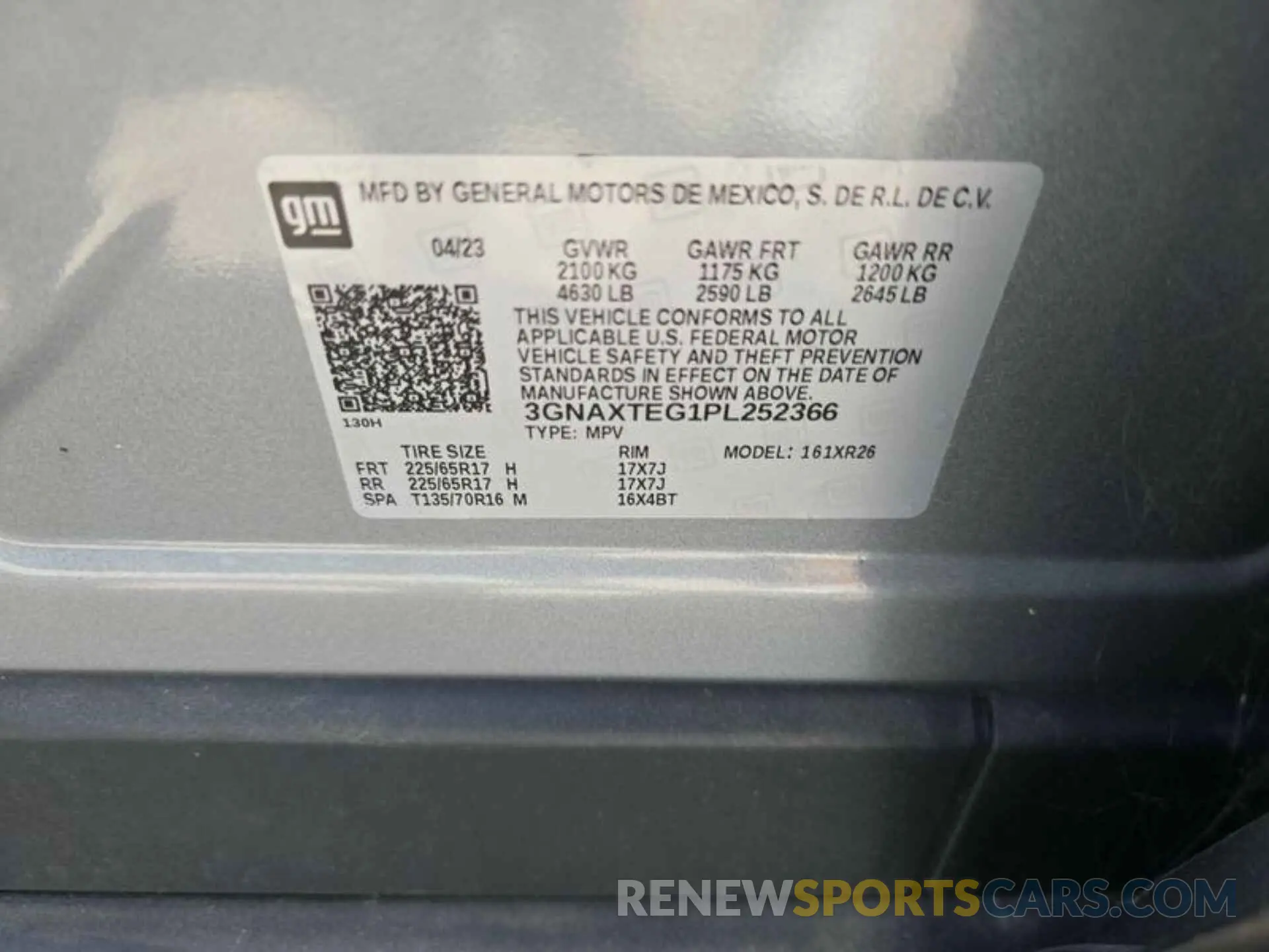 11 fotografías del automóvil dañado 3GNAXTEG1PL252366 CHEVROLET EQUINOX 2023