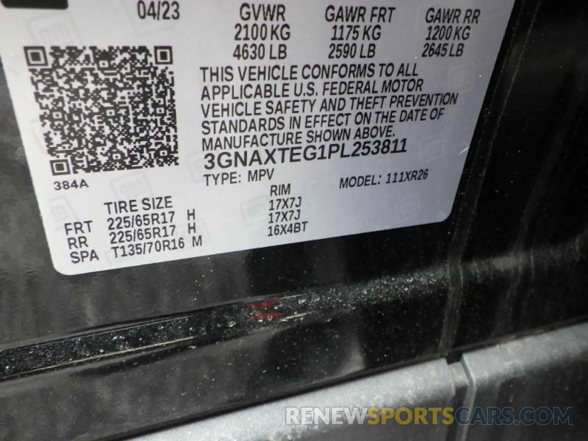 9 fotografías del automóvil dañado 3GNAXTEG1PL253811 CHEVROLET EQUINOX 2023
