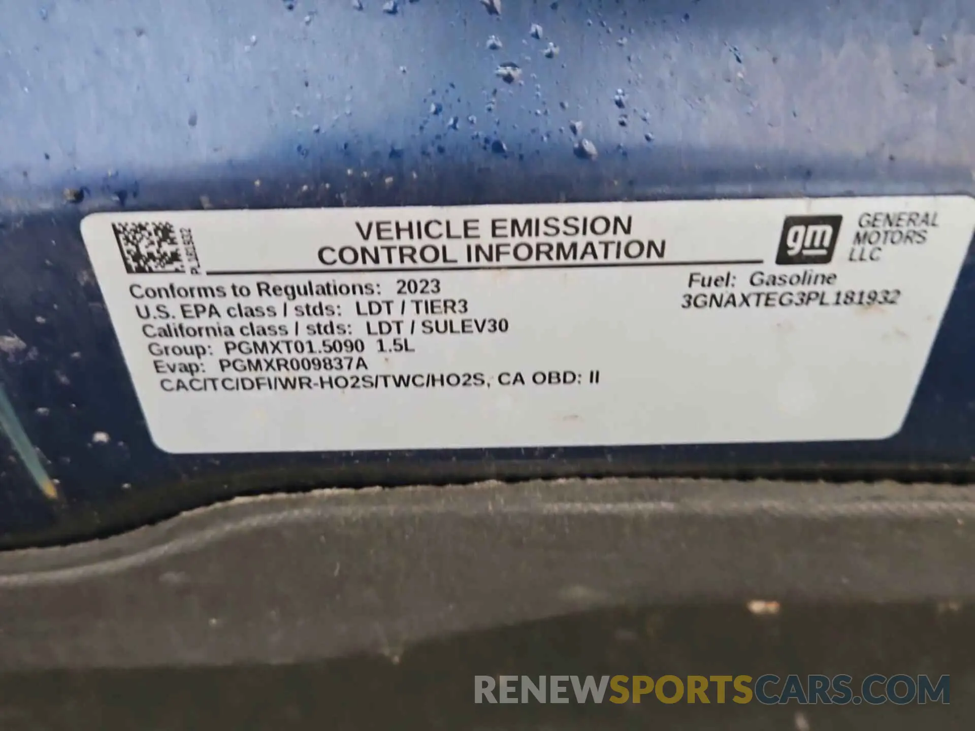 16 fotografías del automóvil dañado 3GNAXTEG3PL181932 CHEVROLET EQUINOX 2023