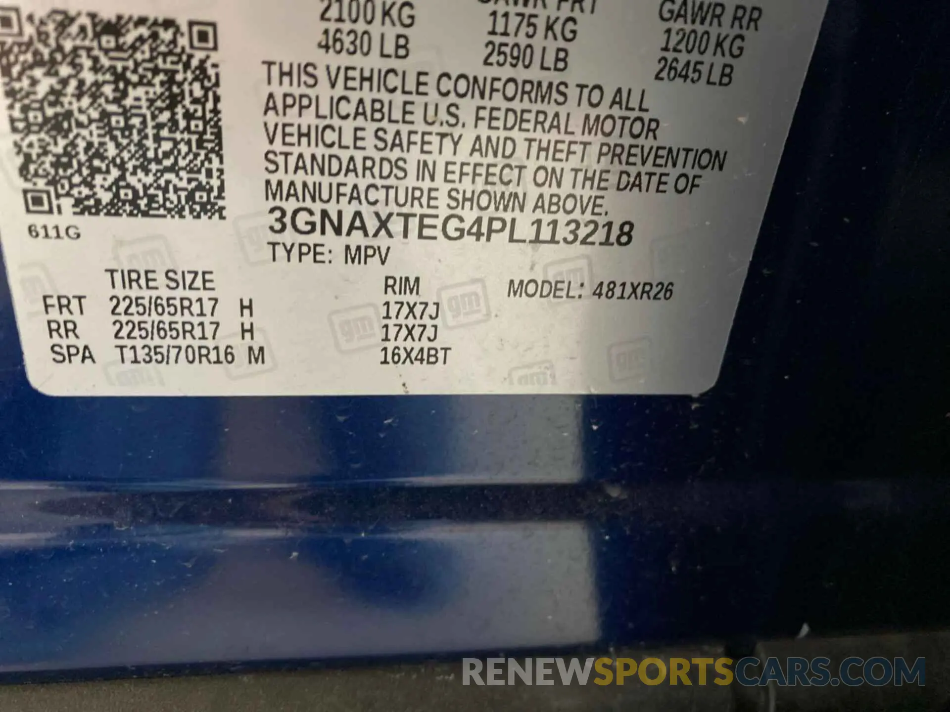 7 fotografías del automóvil dañado 3GNAXTEG4PL113218 CHEVROLET EQUINOX 2023