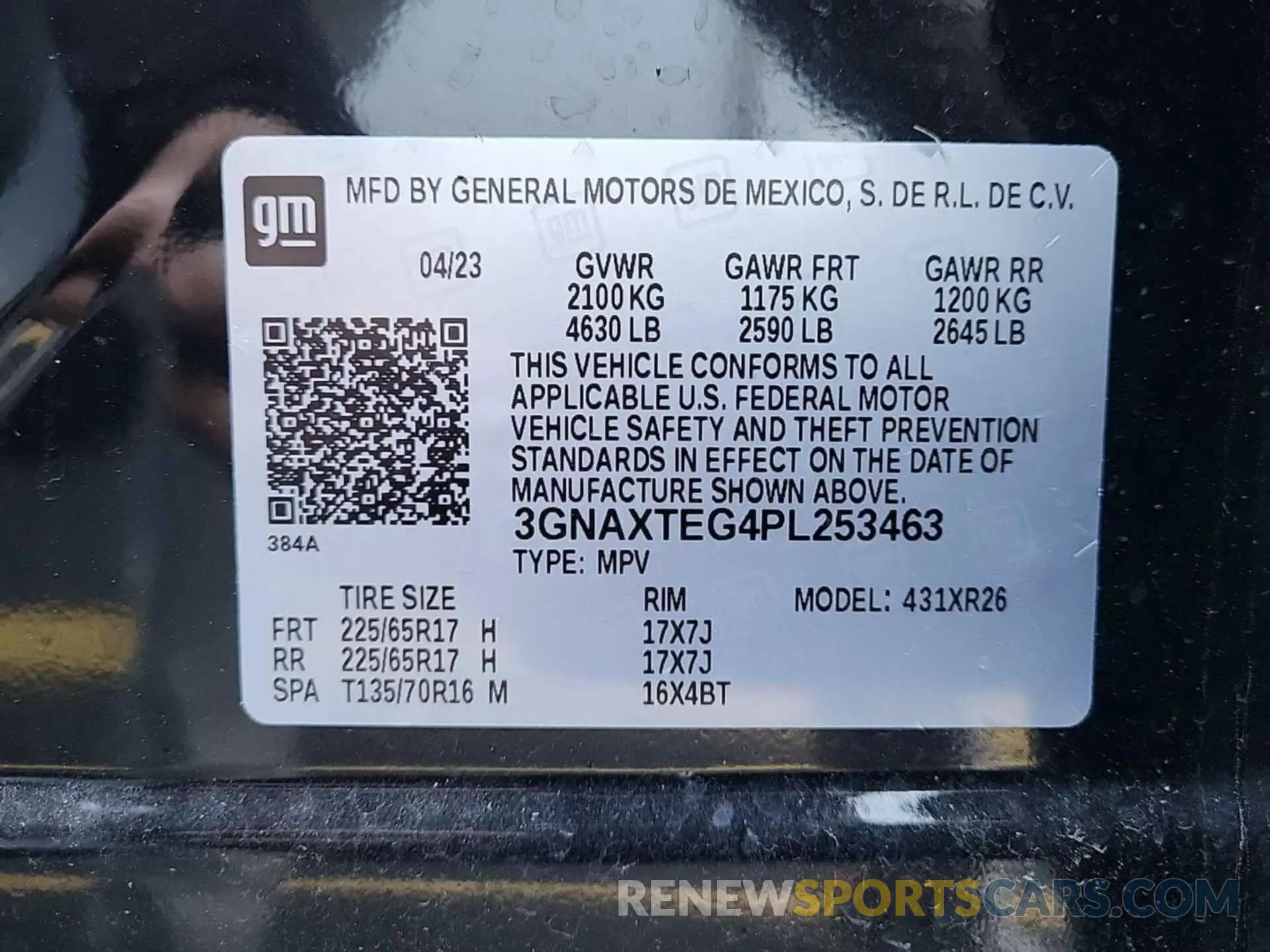 15 fotografías del automóvil dañado 3GNAXTEG4PL253463 CHEVROLET EQUINOX 2023