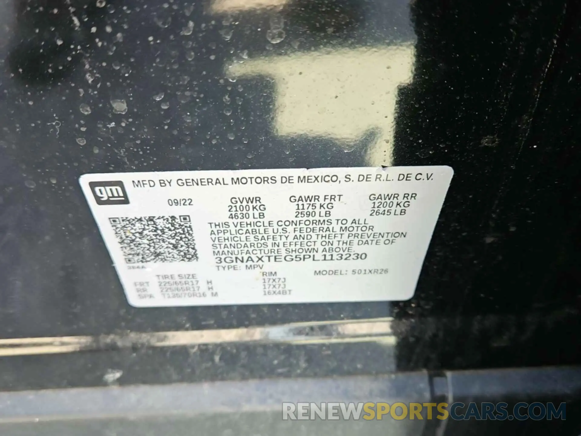 44 fotografías del automóvil dañado 3GNAXTEG5PL113230 CHEVROLET EQUINOX 2023