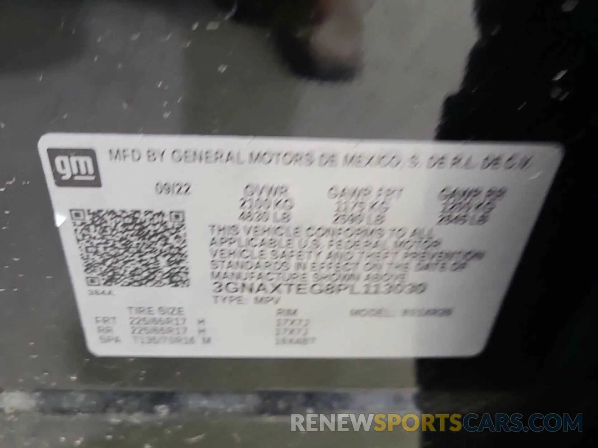 11 fotografías del automóvil dañado 3GNAXTEG8PL113030 CHEVROLET EQUINOX 2023