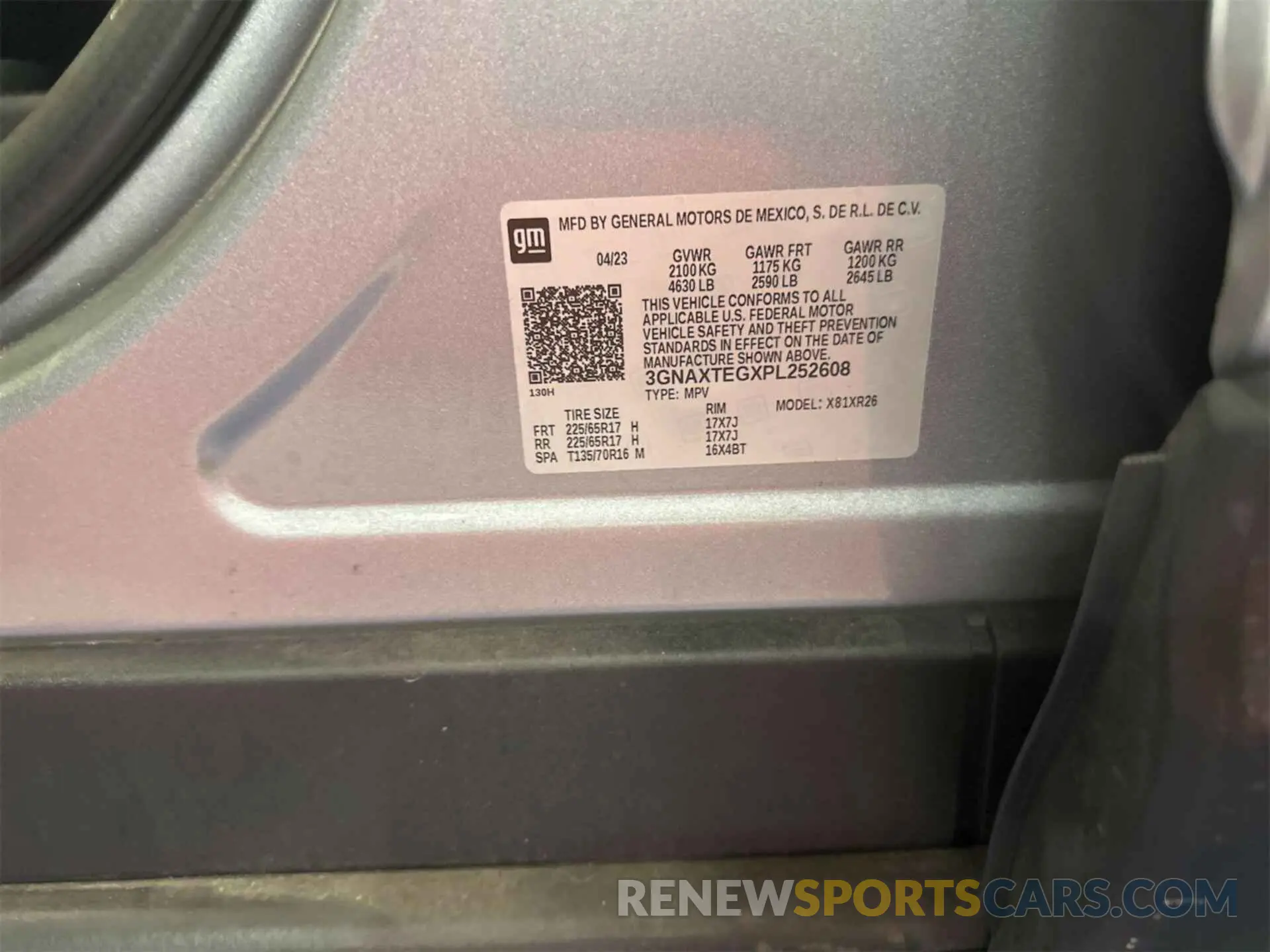 11 fotografías del automóvil dañado 3GNAXTEGXPL252608 CHEVROLET EQUINOX 2023