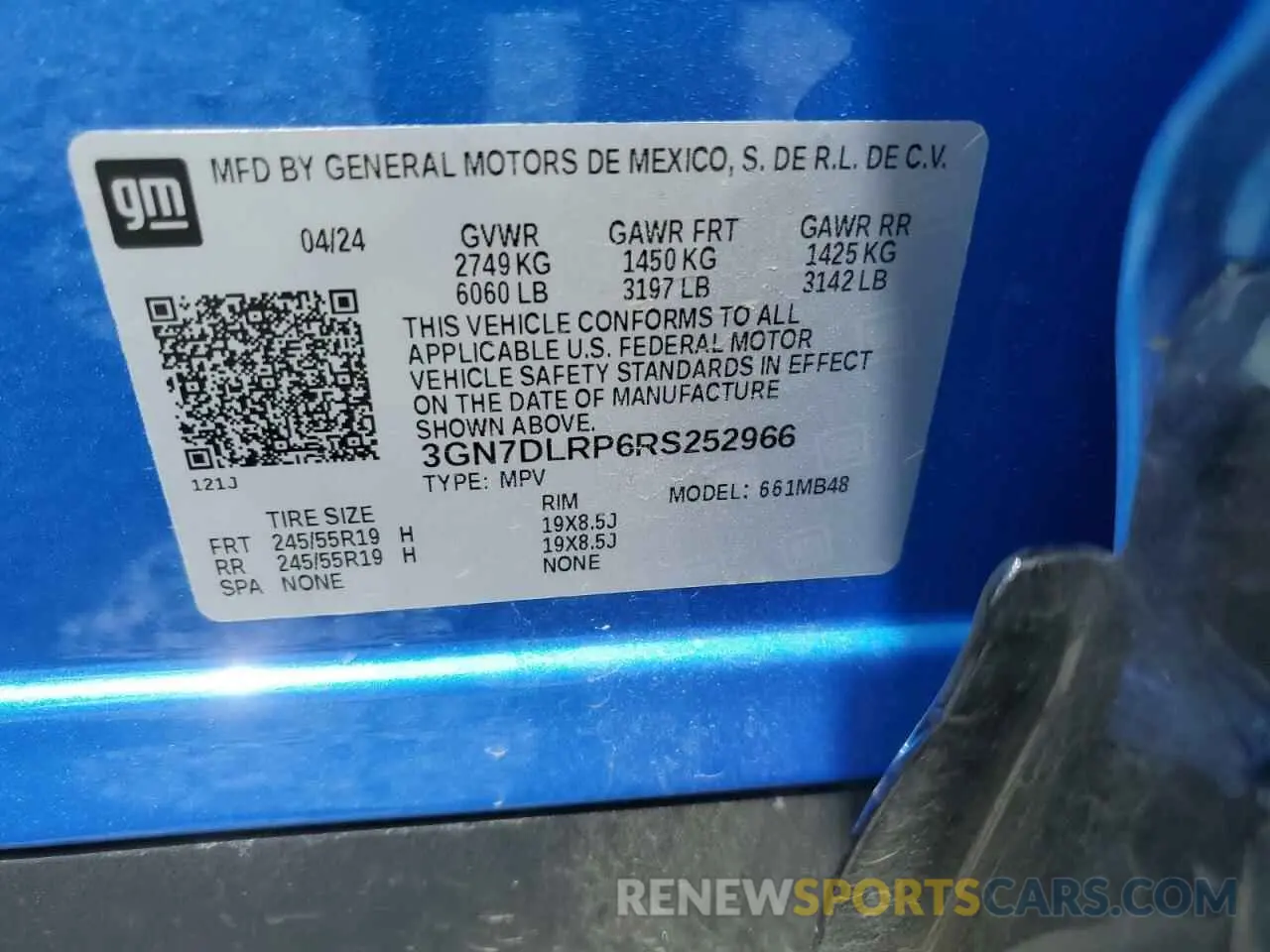 12 fotografías del automóvil dañado 3GN7DLRP6RS252966 CHEVROLET EQUINOX 2024