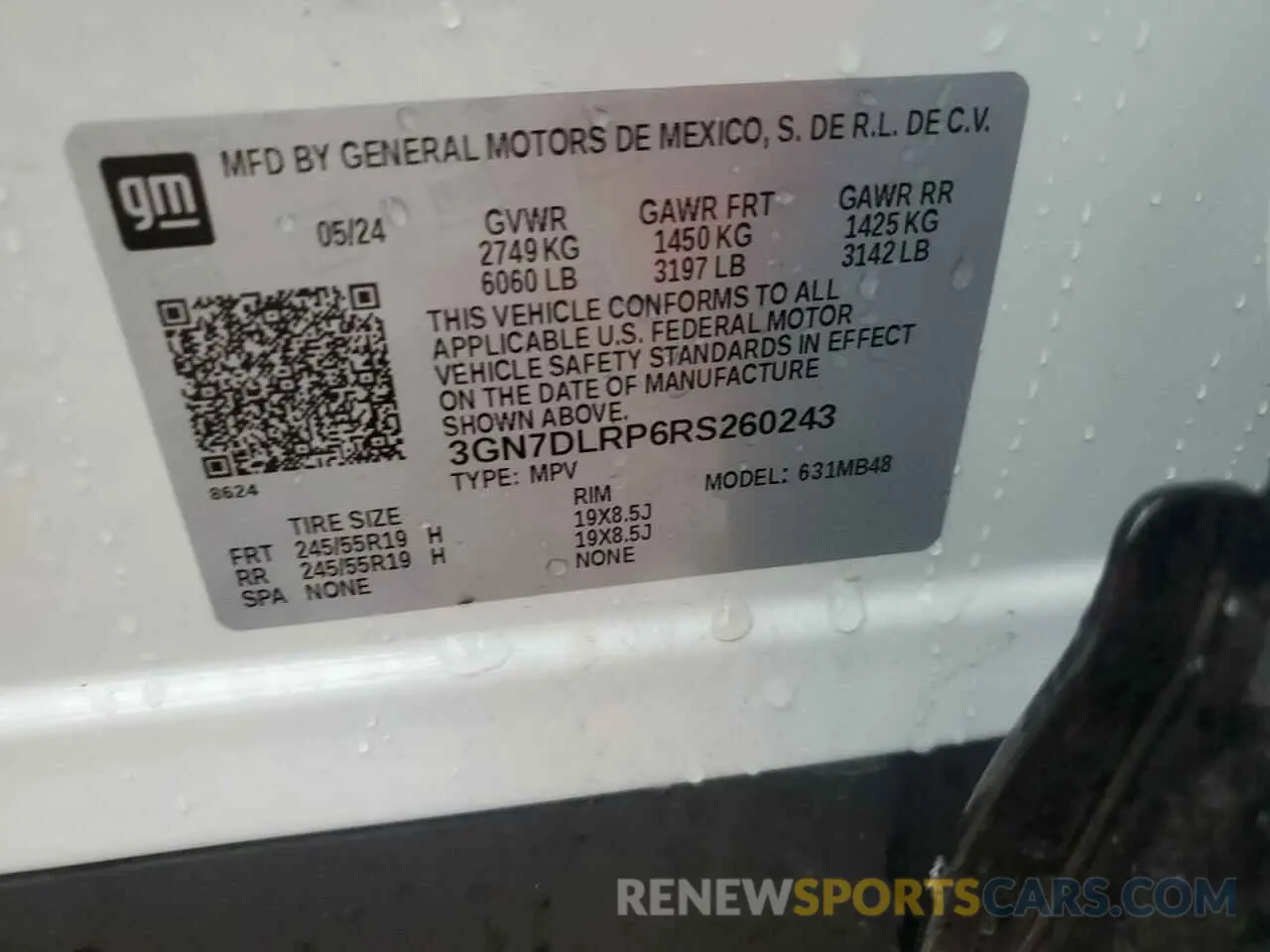 13 fotografías del automóvil dañado 3GN7DLRP6RS260243 CHEVROLET EQUINOX 2024