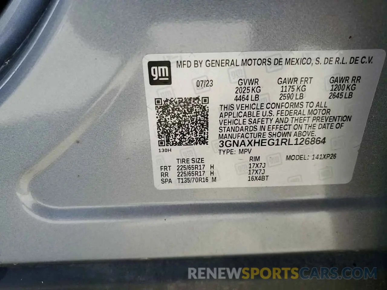 12 fotografías del automóvil dañado 3GNAXHEG1RL126864 CHEVROLET EQUINOX 2024