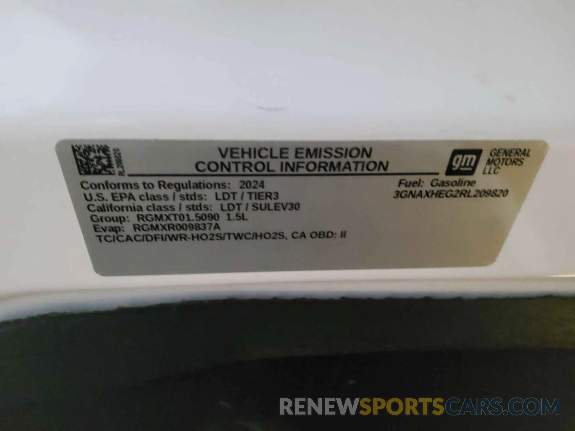 6 fotografías del automóvil dañado 3GNAXHEG2RL209820 CHEVROLET EQUINOX 2024