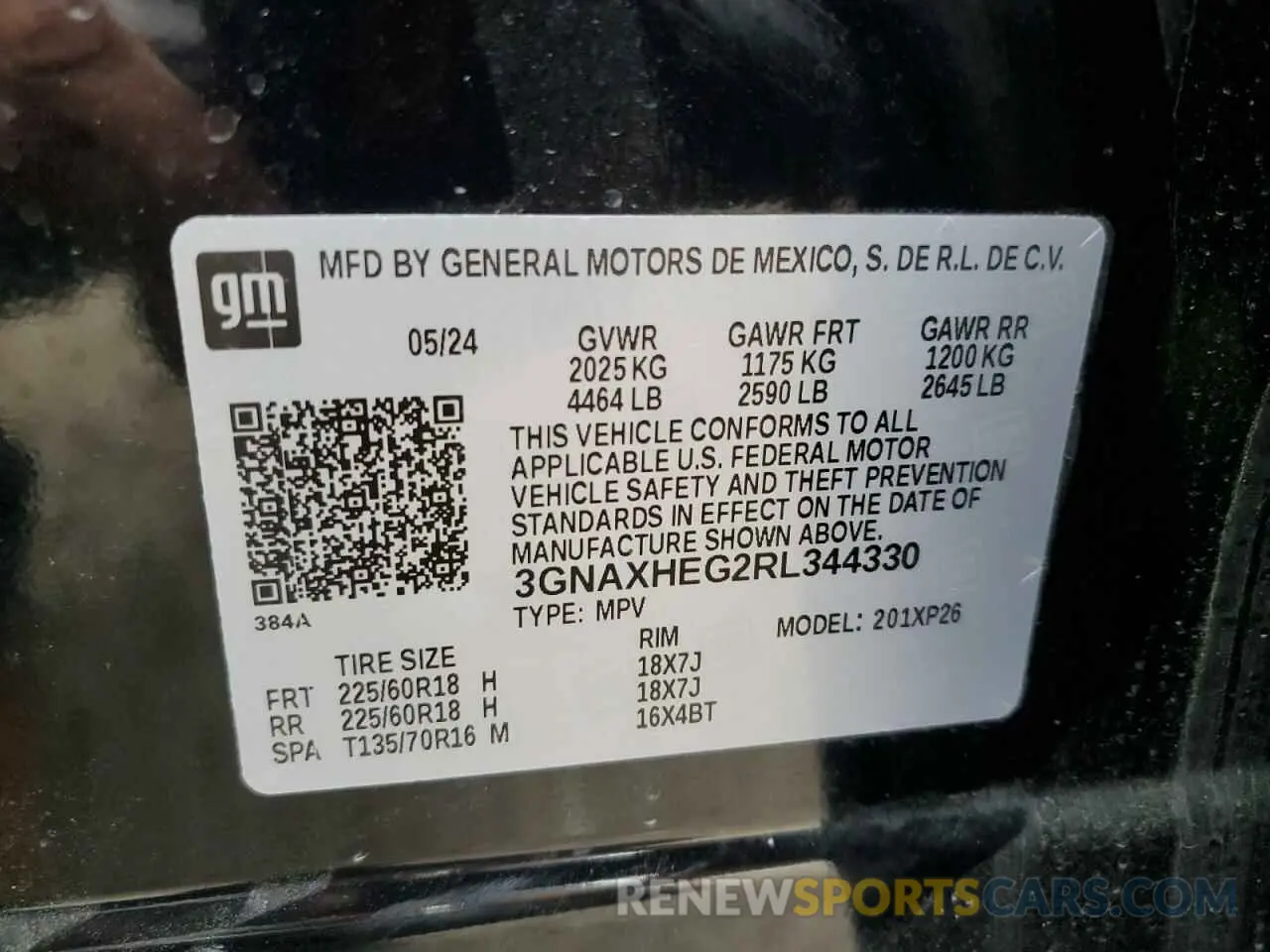13 fotografías del automóvil dañado 3GNAXHEG2RL344330 CHEVROLET EQUINOX 2024