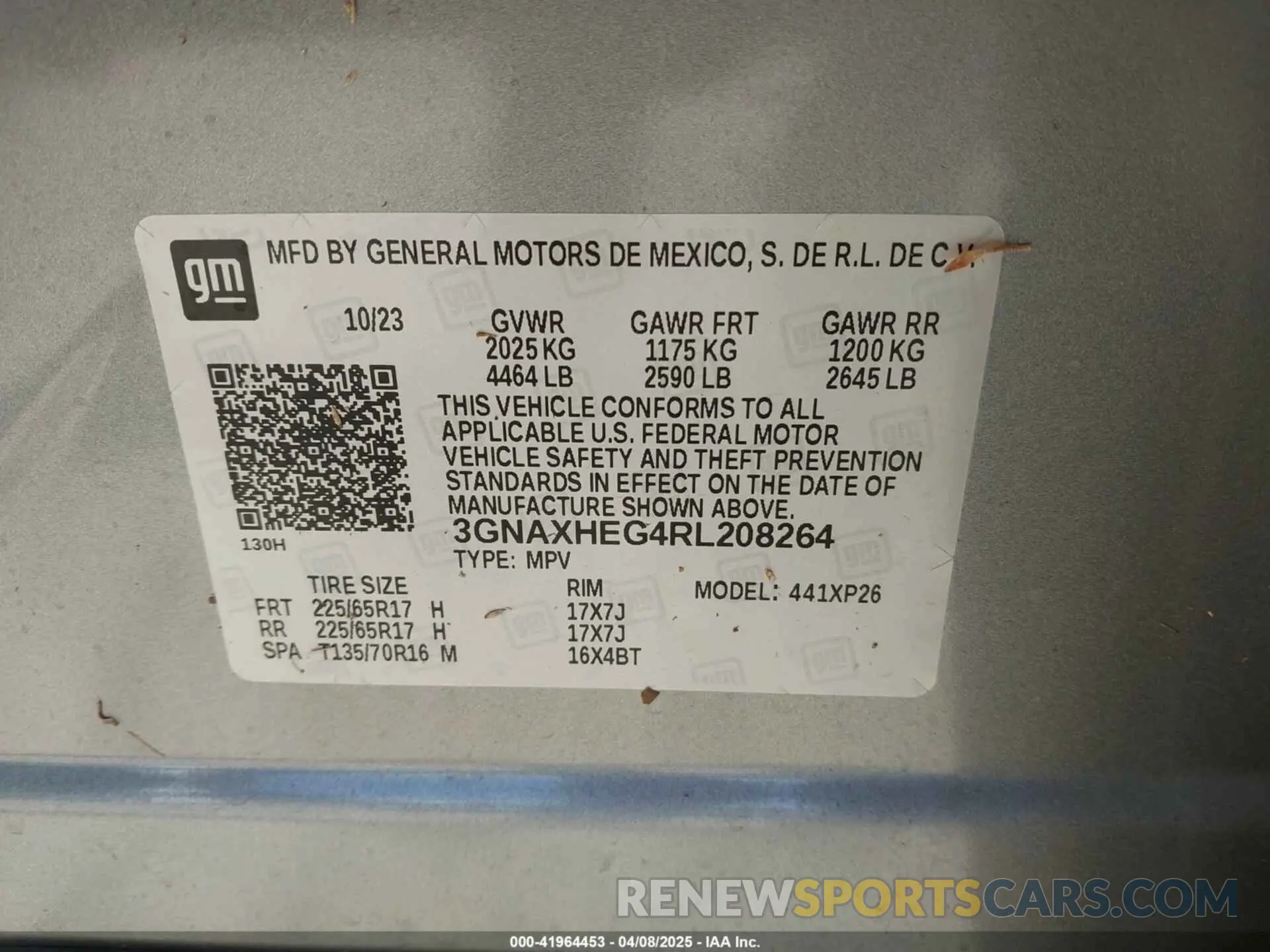 9 fotografías del automóvil dañado 3GNAXHEG4RL208264 CHEVROLET EQUINOX 2024