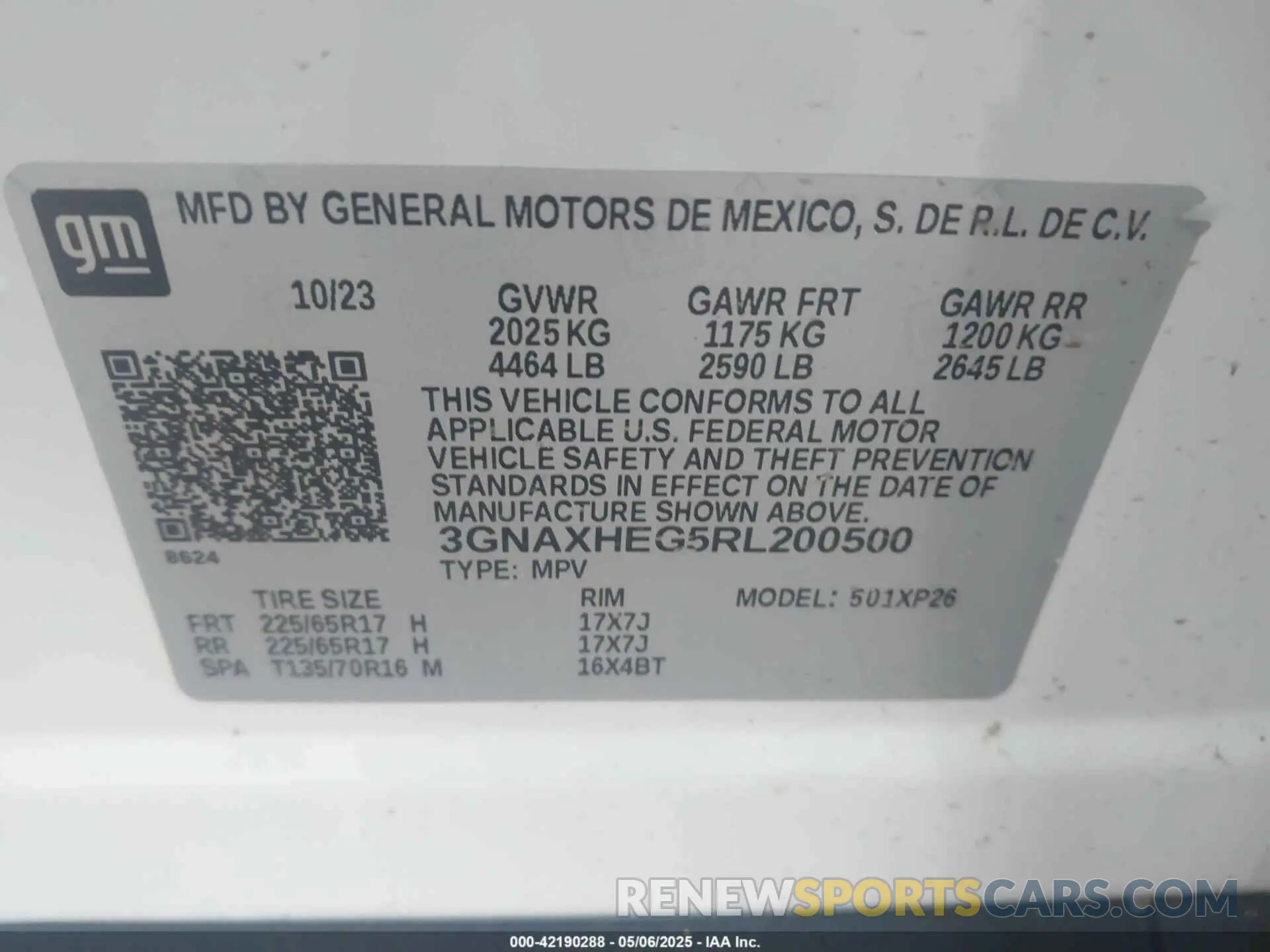 9 fotografías del automóvil dañado 3GNAXHEG5RL200500 CHEVROLET EQUINOX 2024