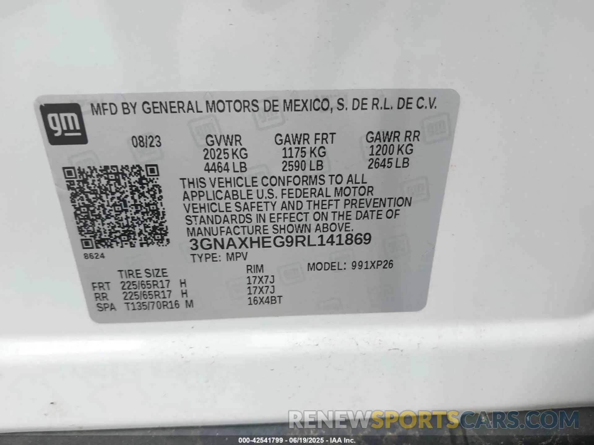 9 fotografías del automóvil dañado 3GNAXHEG9RL141869 CHEVROLET EQUINOX 2024