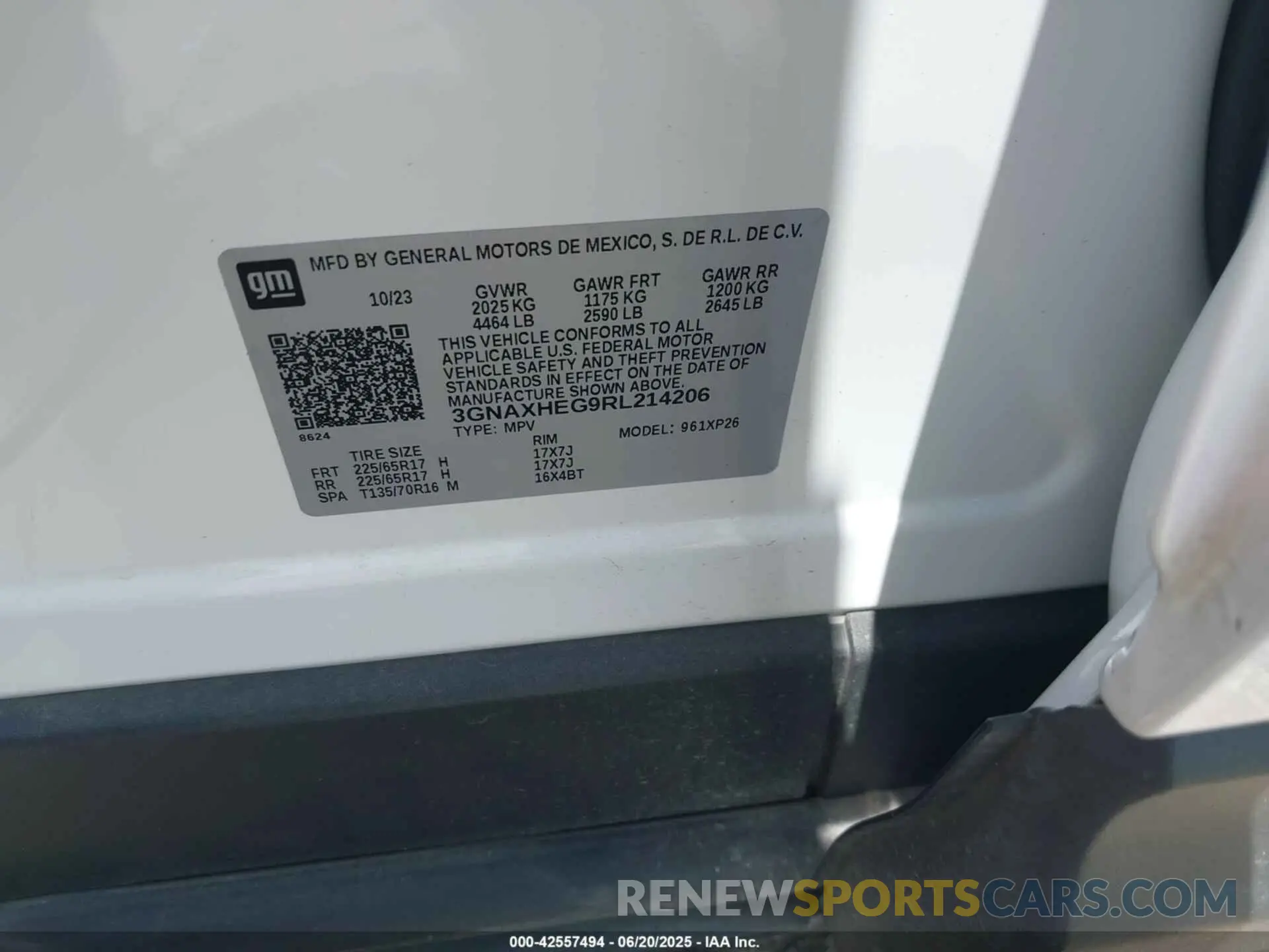 9 fotografías del automóvil dañado 3GNAXHEG9RL214206 CHEVROLET EQUINOX 2024