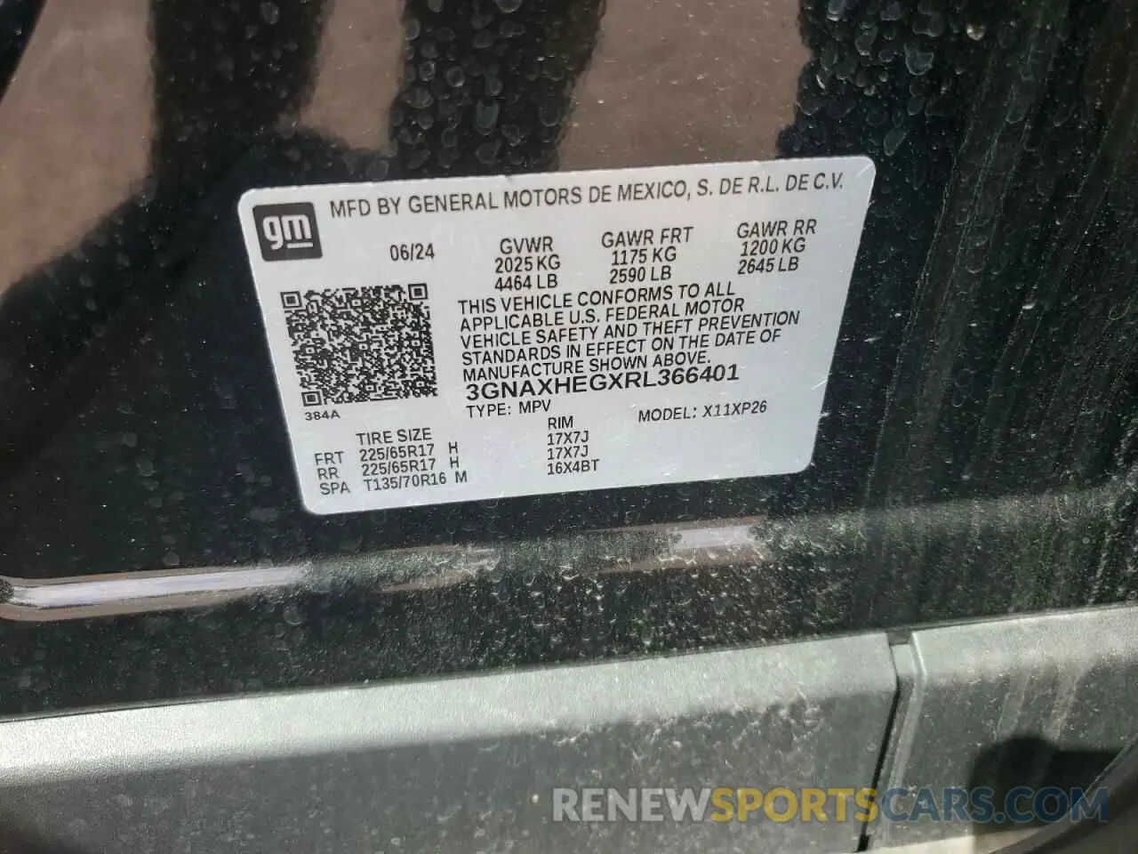 13 fotografías del automóvil dañado 3GNAXHEGXRL366401 CHEVROLET EQUINOX 2024