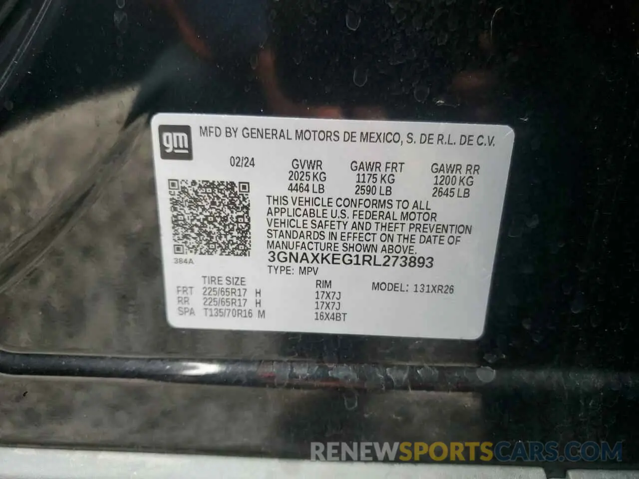 13 fotografías del automóvil dañado 3GNAXKEG1RL273893 CHEVROLET EQUINOX 2024