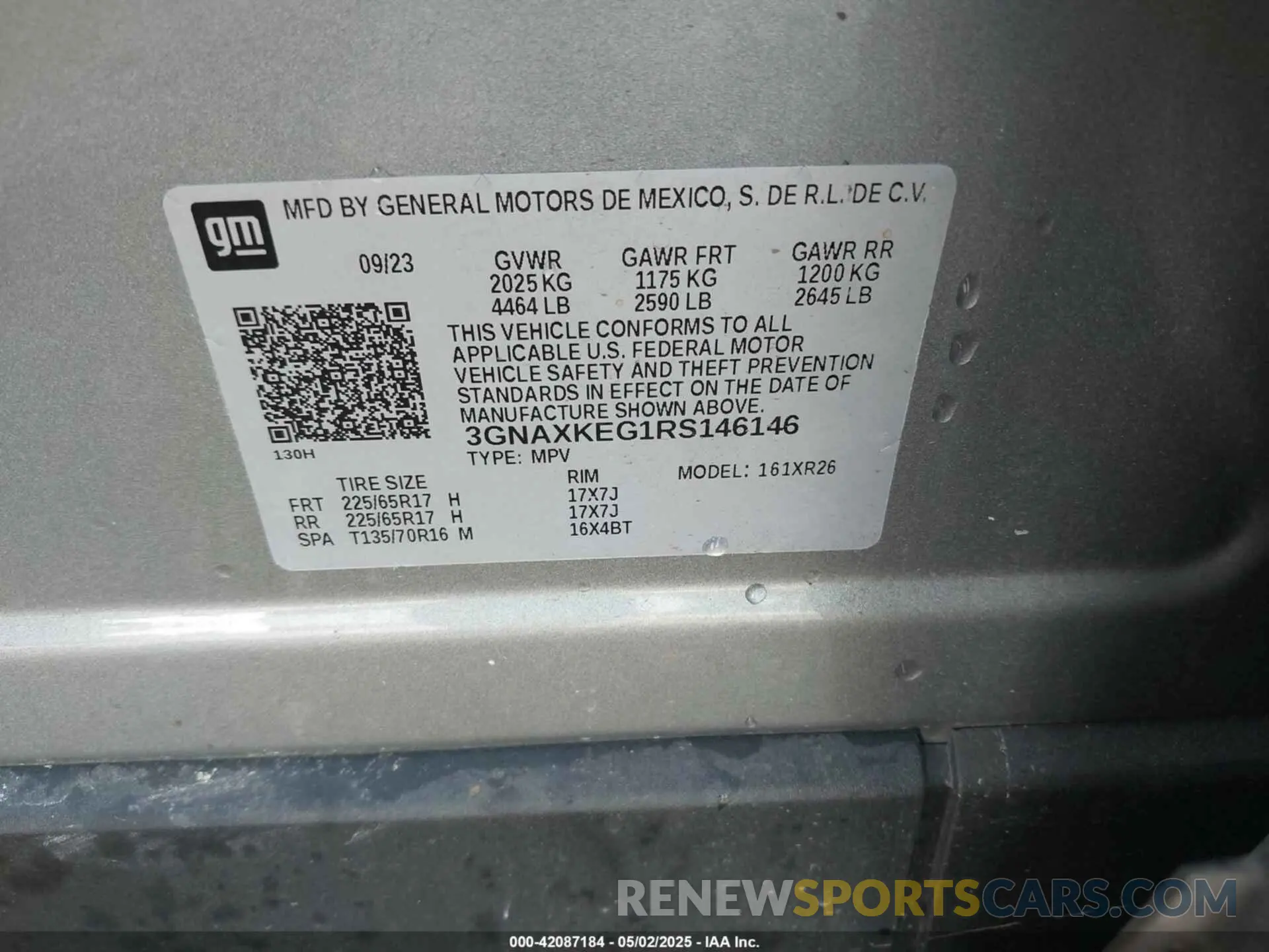 9 fotografías del automóvil dañado 3GNAXKEG1RS146146 CHEVROLET EQUINOX 2024