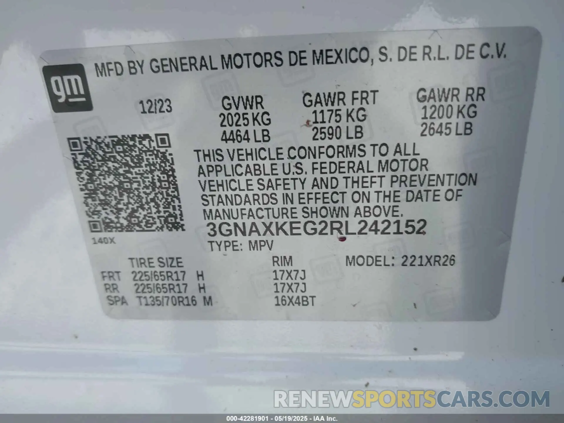 9 fotografías del automóvil dañado 3GNAXKEG2RL242152 CHEVROLET EQUINOX 2024