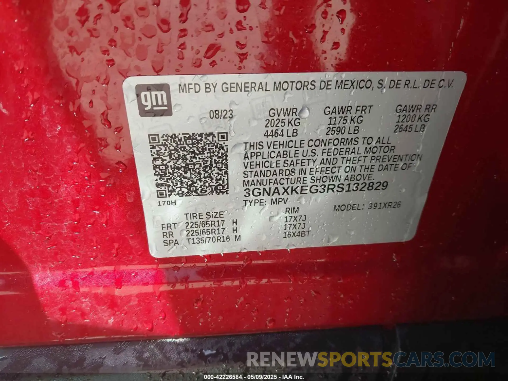 9 fotografías del automóvil dañado 3GNAXKEG3RS132829 CHEVROLET EQUINOX 2024