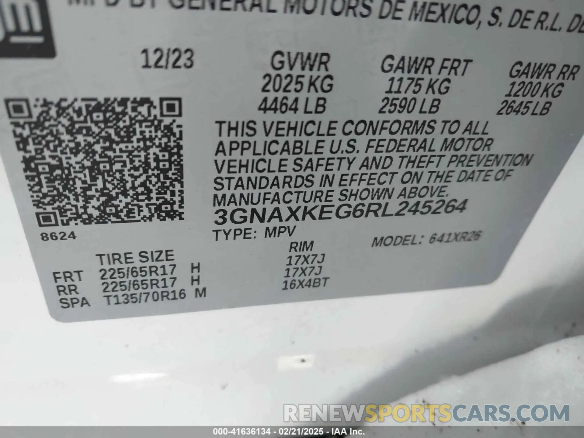 9 fotografías del automóvil dañado 3GNAXKEG6RL245264 CHEVROLET EQUINOX 2024