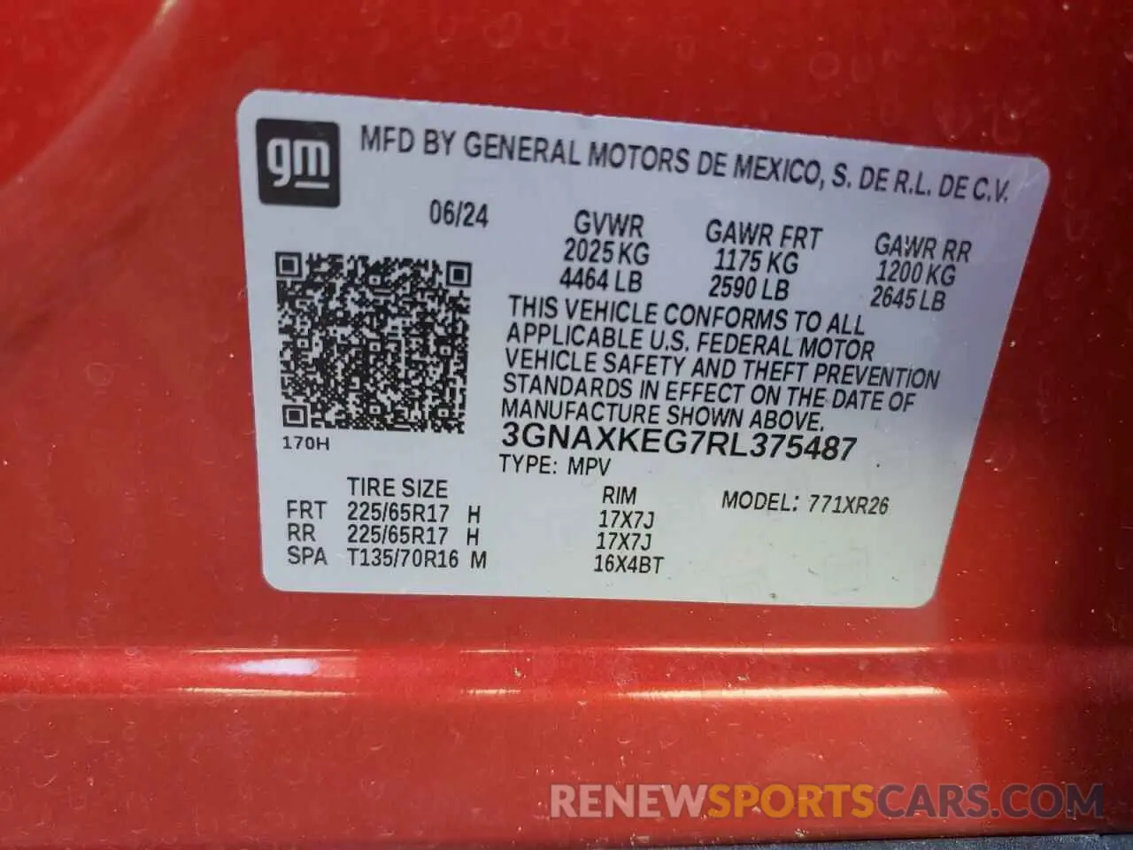 13 fotografías del automóvil dañado 3GNAXKEG7RL375487 CHEVROLET EQUINOX 2024