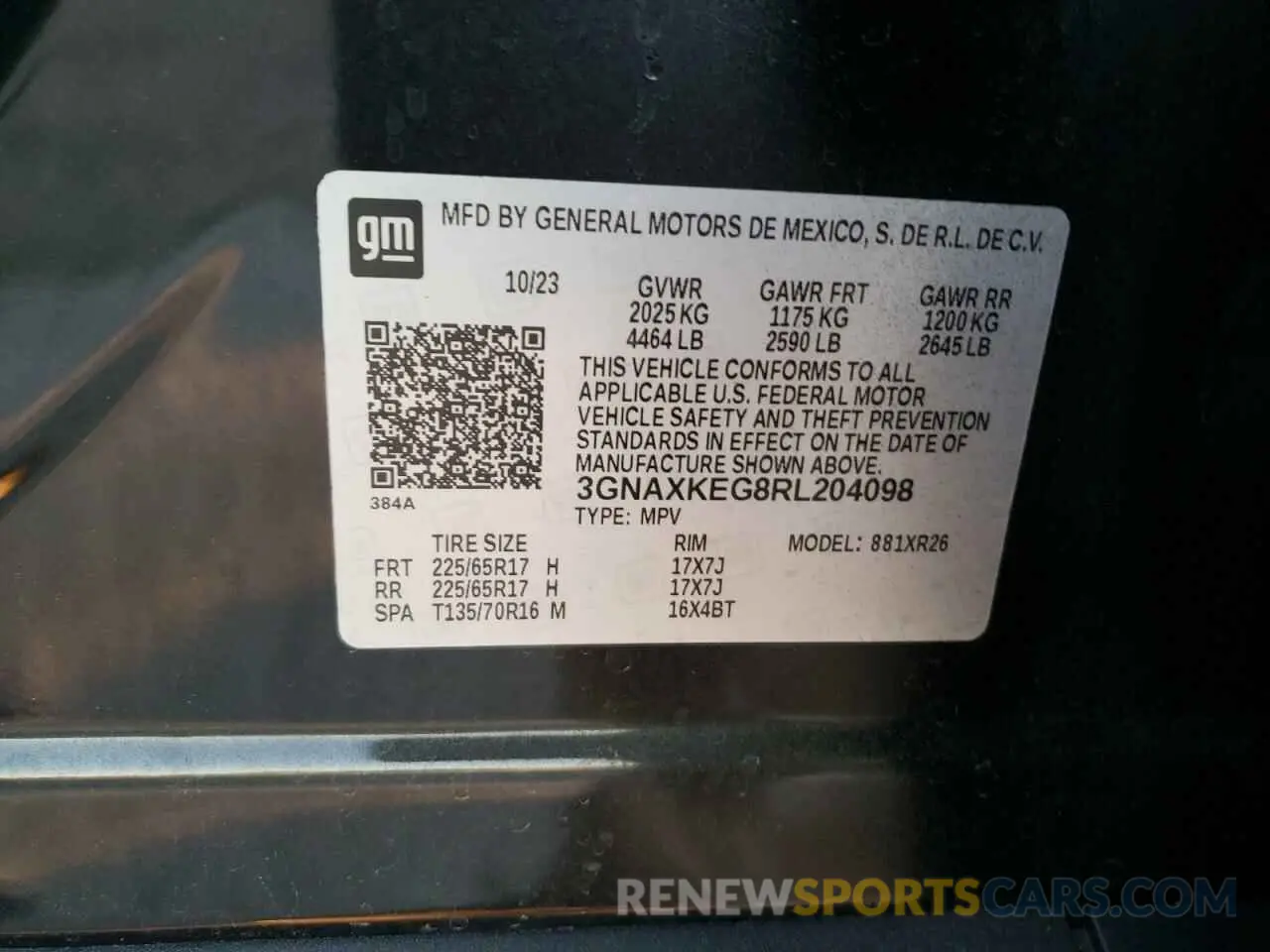 13 fotografías del automóvil dañado 3GNAXKEG8RL204098 CHEVROLET EQUINOX 2024