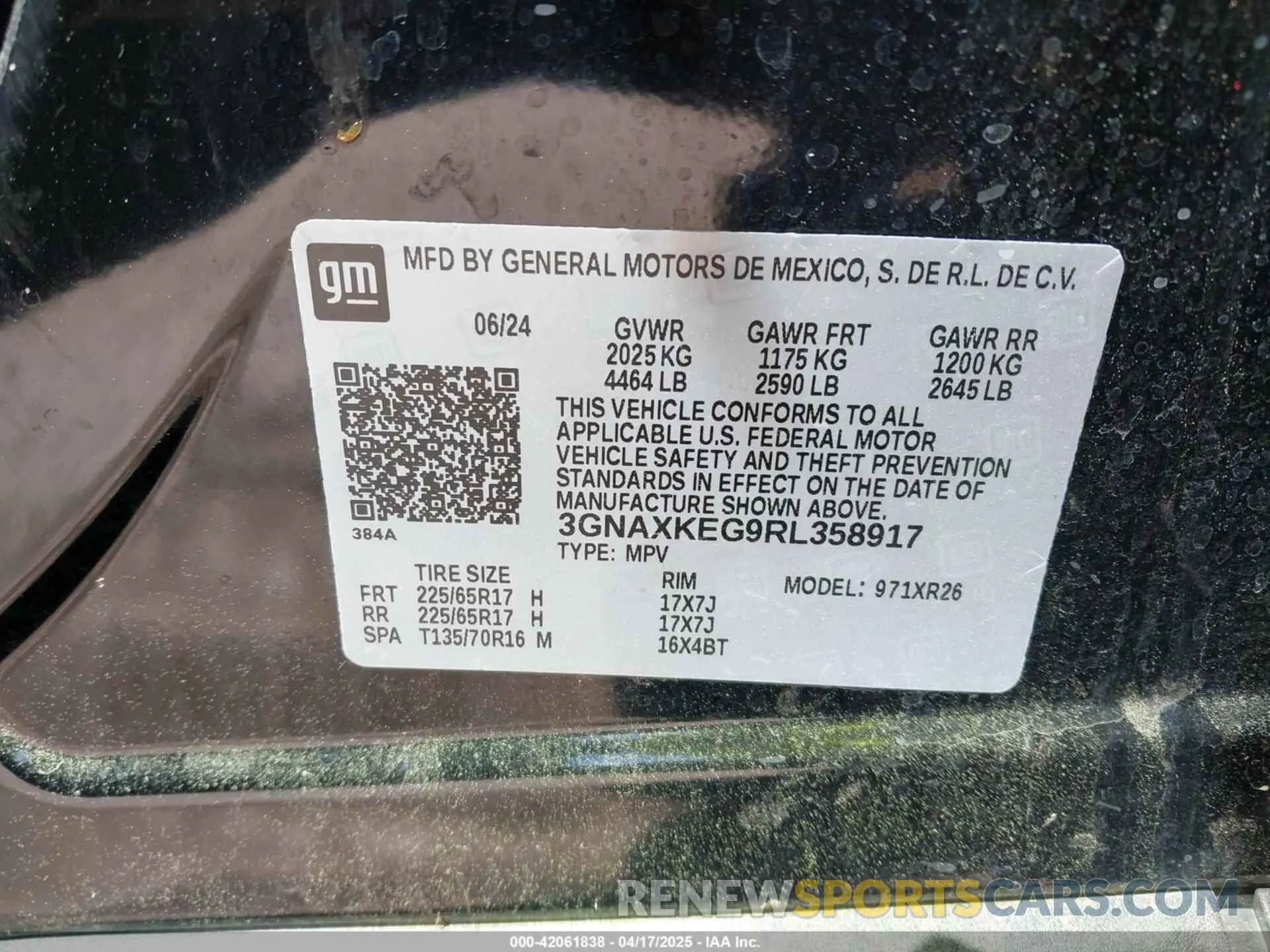 9 fotografías del automóvil dañado 3GNAXKEG9RL358917 CHEVROLET EQUINOX 2024