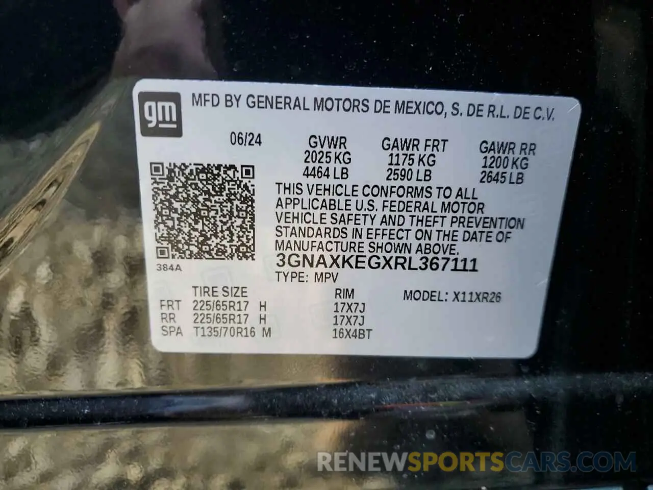 13 fotografías del automóvil dañado 3GNAXKEGXRL367111 CHEVROLET EQUINOX 2024