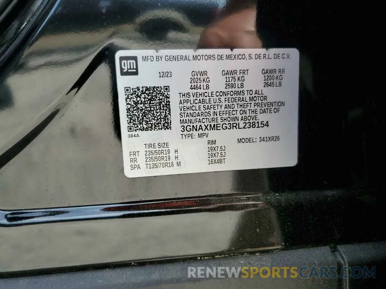 15 fotografías del automóvil dañado 3GNAXMEG3RL238154 CHEVROLET EQUINOX 2024