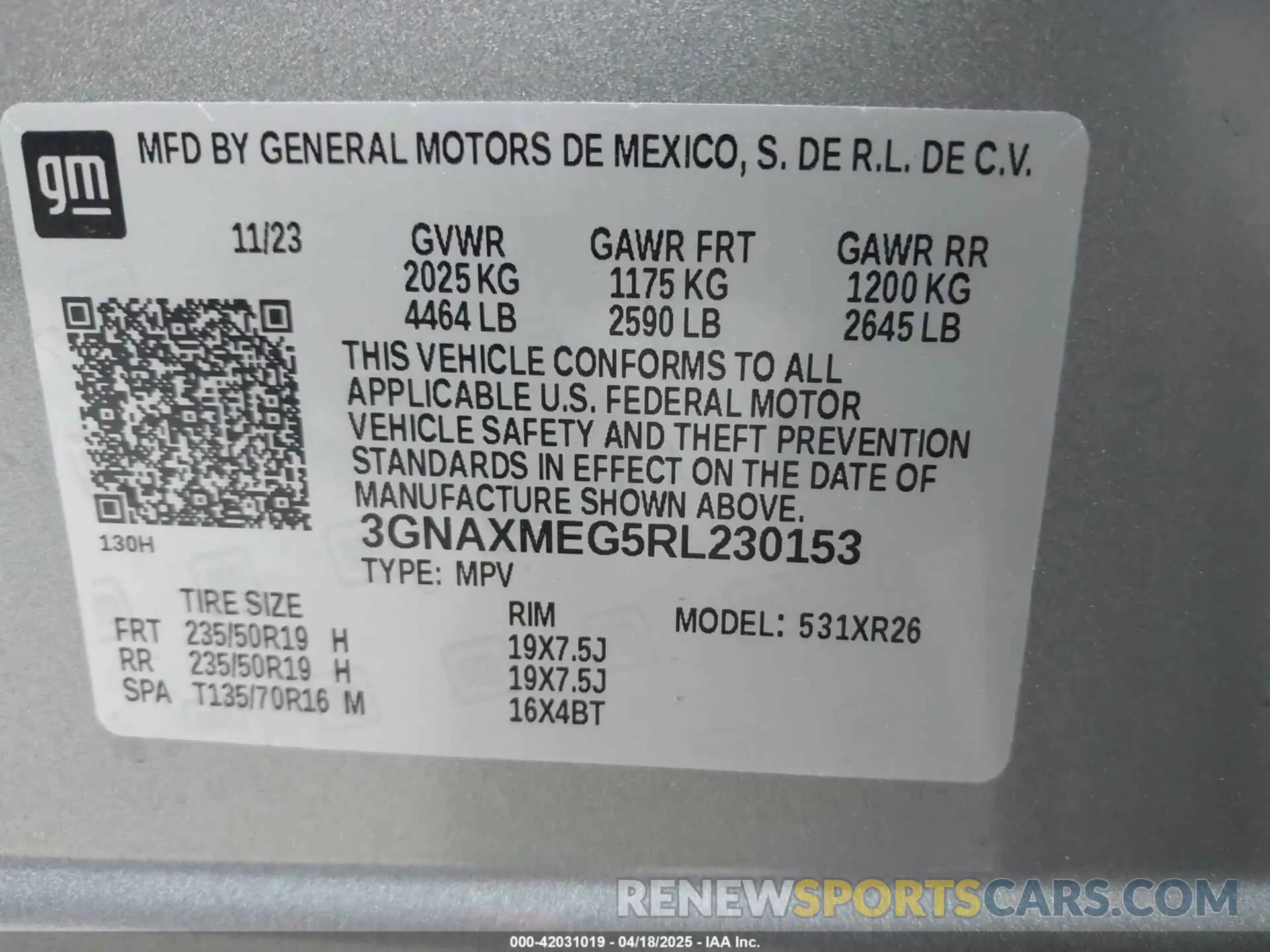 9 fotografías del automóvil dañado 3GNAXMEG5RL230153 CHEVROLET EQUINOX 2024