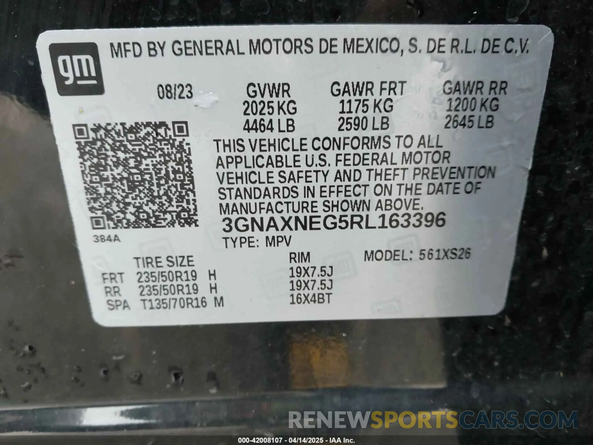 9 fotografías del automóvil dañado 3GNAXNEG5RL163396 CHEVROLET EQUINOX 2024