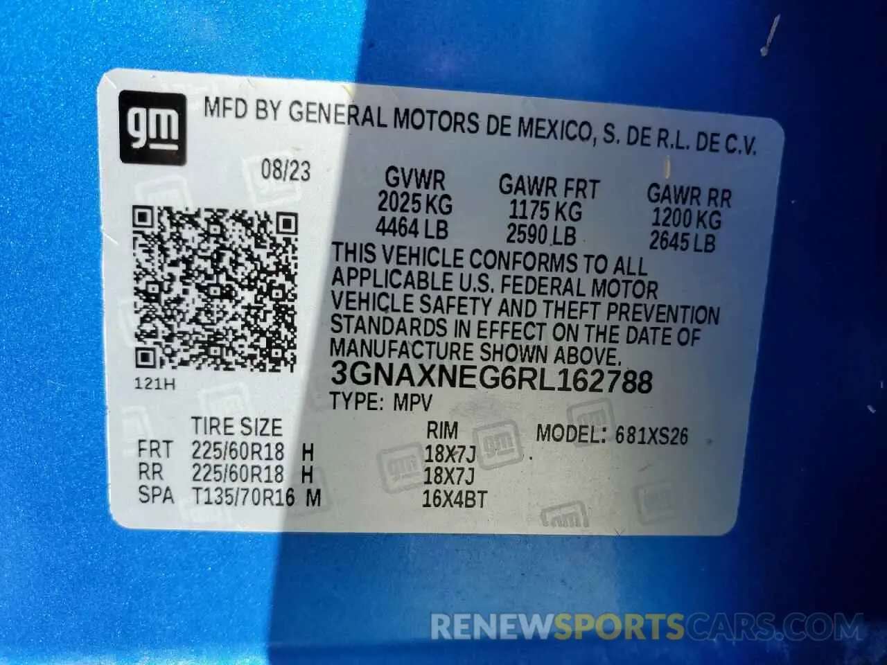 14 fotografías del automóvil dañado 3GNAXNEG6RL162788 CHEVROLET EQUINOX 2024