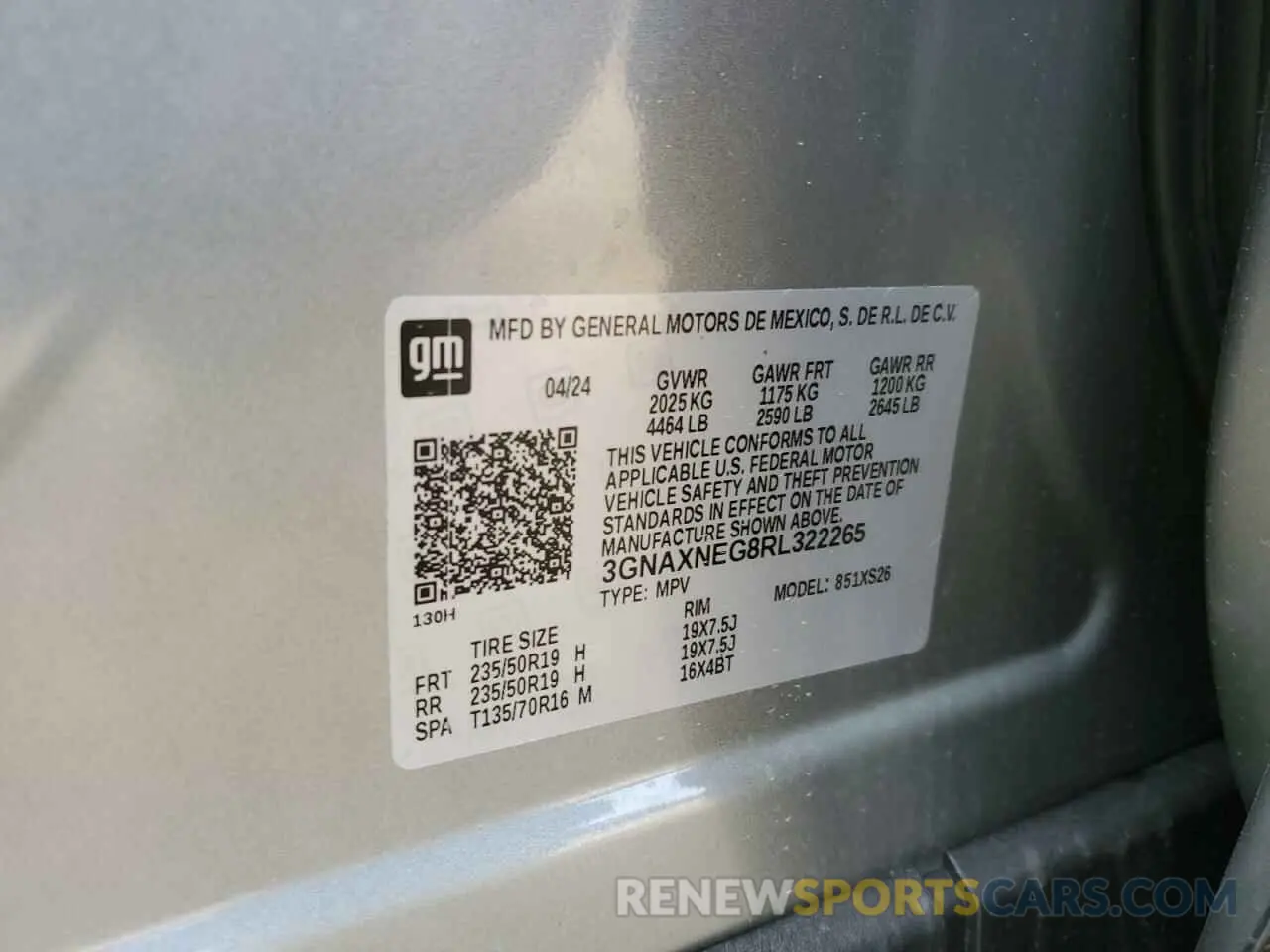 14 fotografías del automóvil dañado 3GNAXNEG8RL322265 CHEVROLET EQUINOX 2024