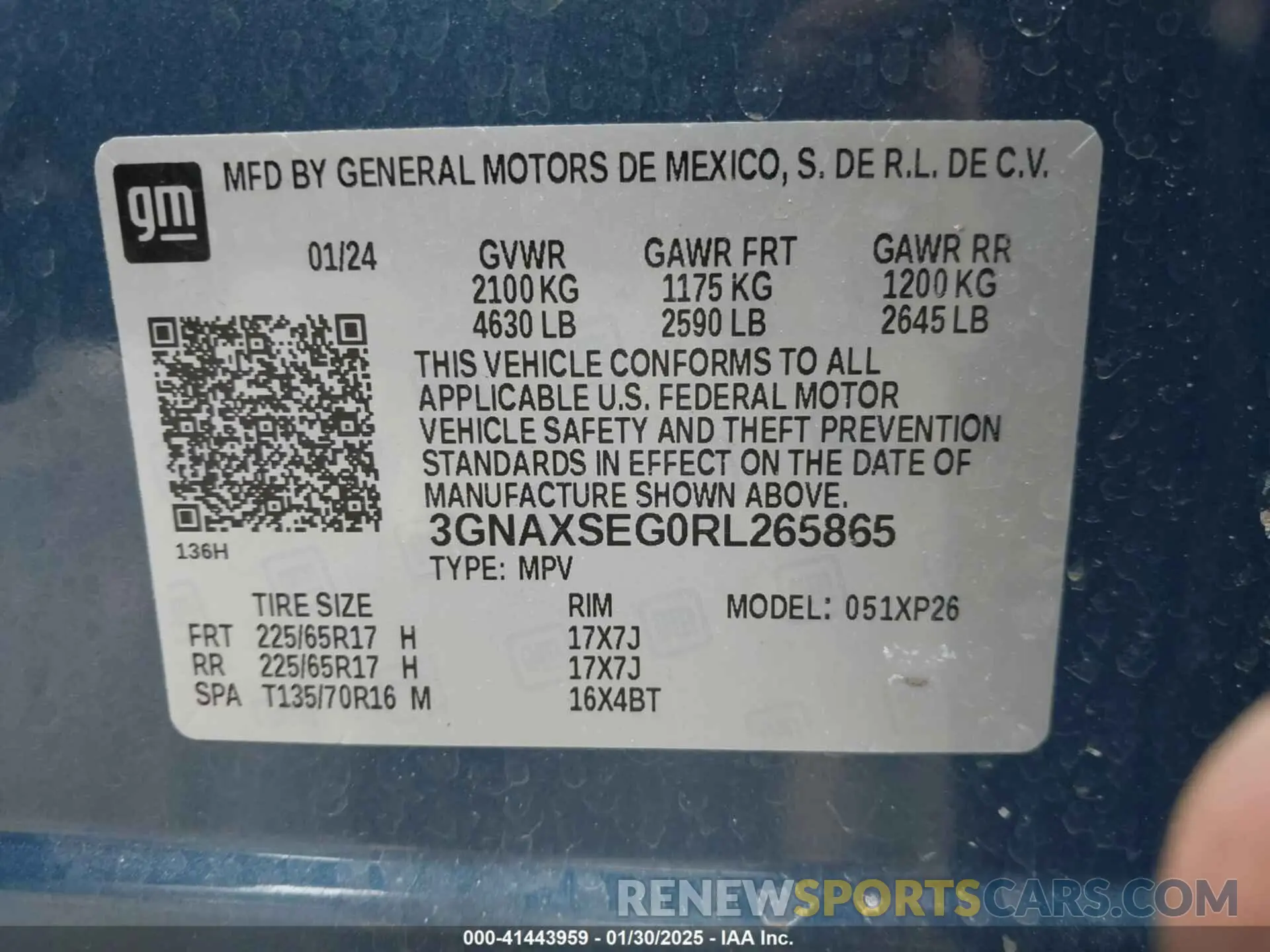 9 fotografías del automóvil dañado 3GNAXSEG0RL265865 CHEVROLET EQUINOX 2024