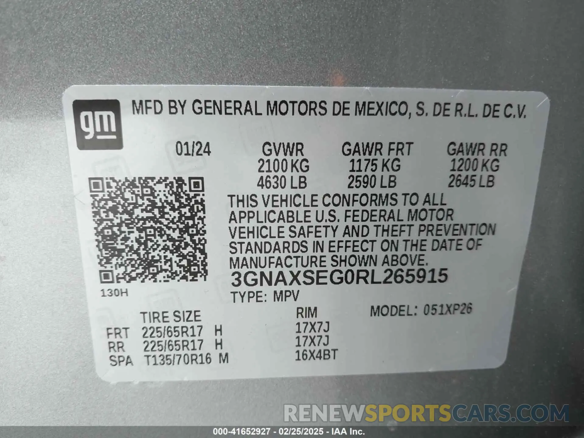 9 fotografías del automóvil dañado 3GNAXSEG0RL265915 CHEVROLET EQUINOX 2024