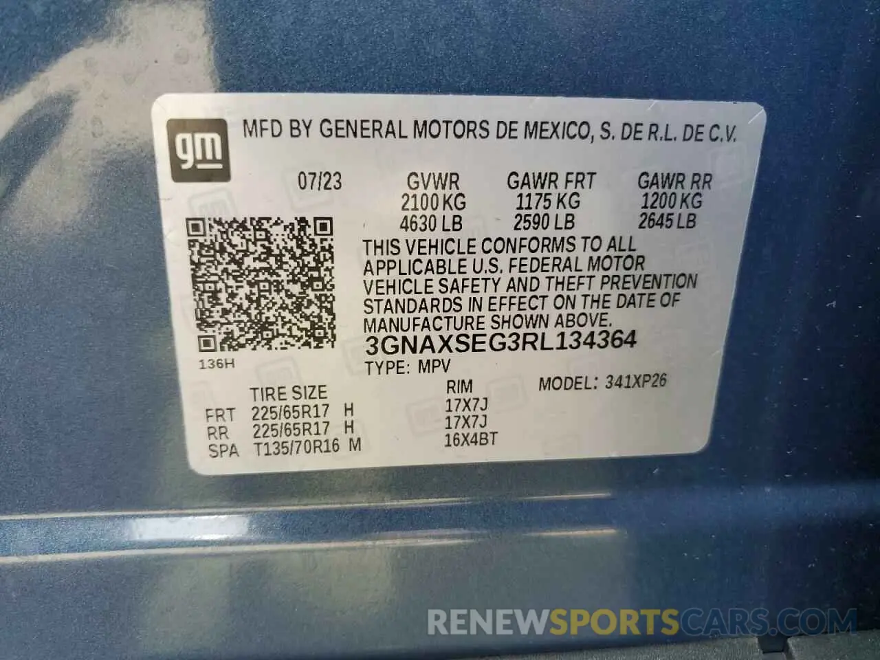 14 fotografías del automóvil dañado 3GNAXSEG3RL134364 CHEVROLET EQUINOX 2024