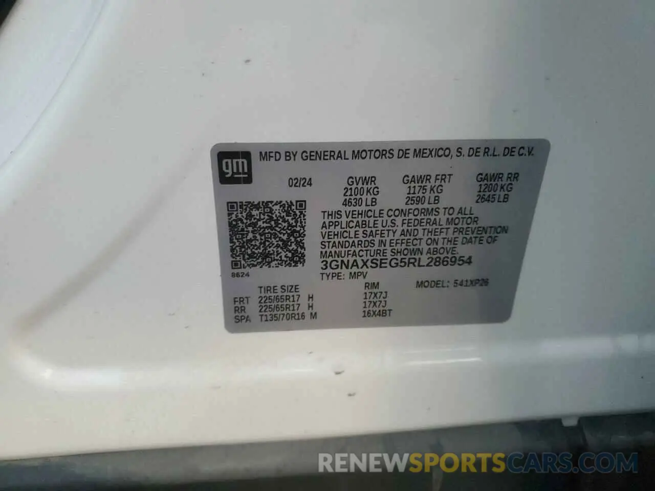 13 fotografías del automóvil dañado 3GNAXSEG5RL286954 CHEVROLET EQUINOX 2024