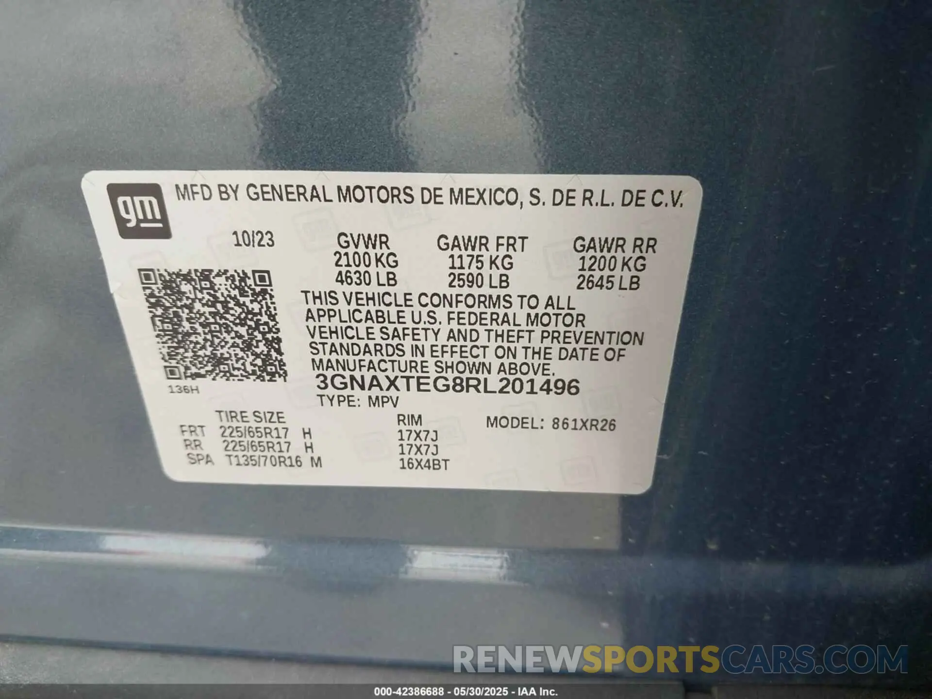 9 fotografías del automóvil dañado 3GNAXTEG8RL201496 CHEVROLET EQUINOX 2024