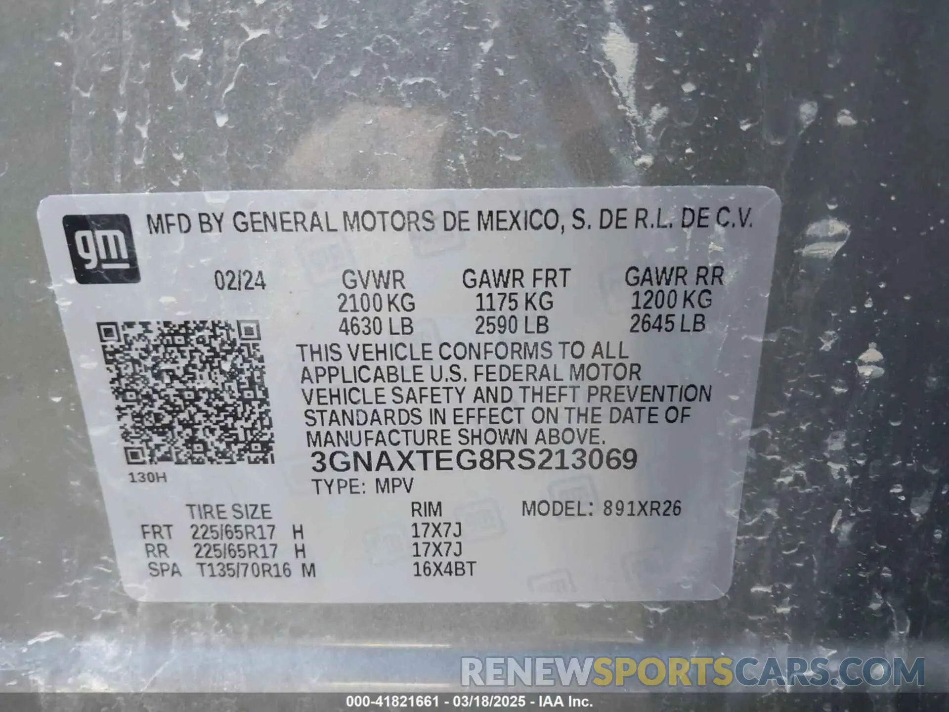 9 fotografías del automóvil dañado 3GNAXTEG8RS213069 CHEVROLET EQUINOX 2024