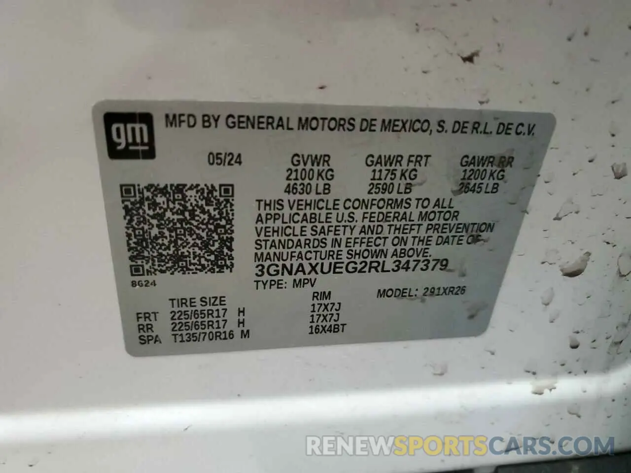 13 fotografías del automóvil dañado 3GNAXUEG2RL347379 CHEVROLET EQUINOX 2024