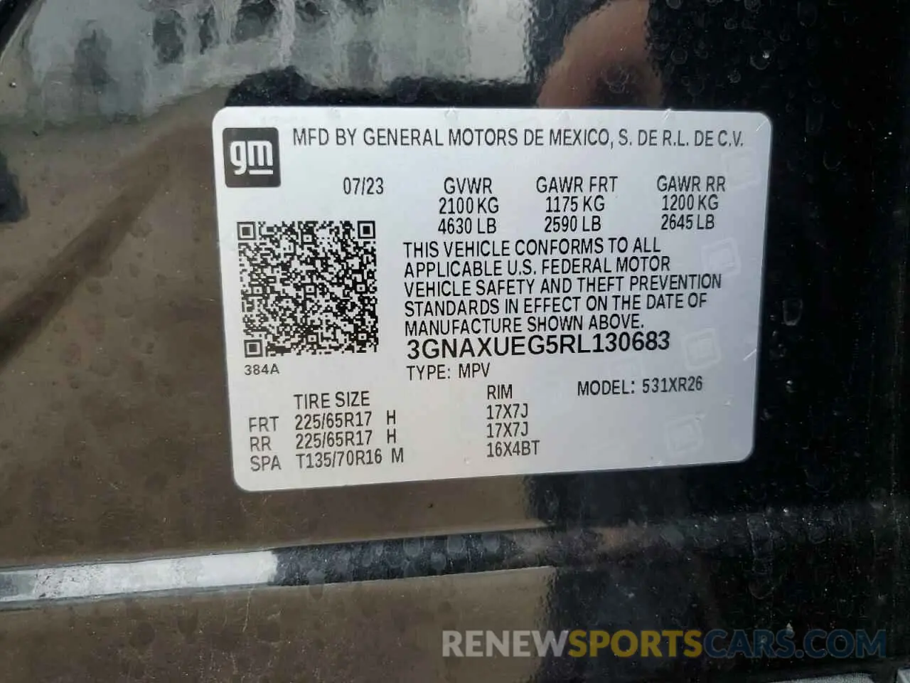 13 fotografías del automóvil dañado 3GNAXUEG5RL130683 CHEVROLET EQUINOX 2024