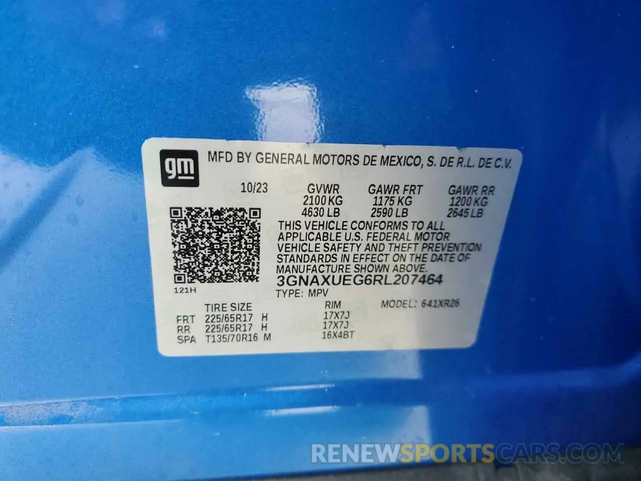 14 fotografías del automóvil dañado 3GNAXUEG6RL207464 CHEVROLET EQUINOX 2024