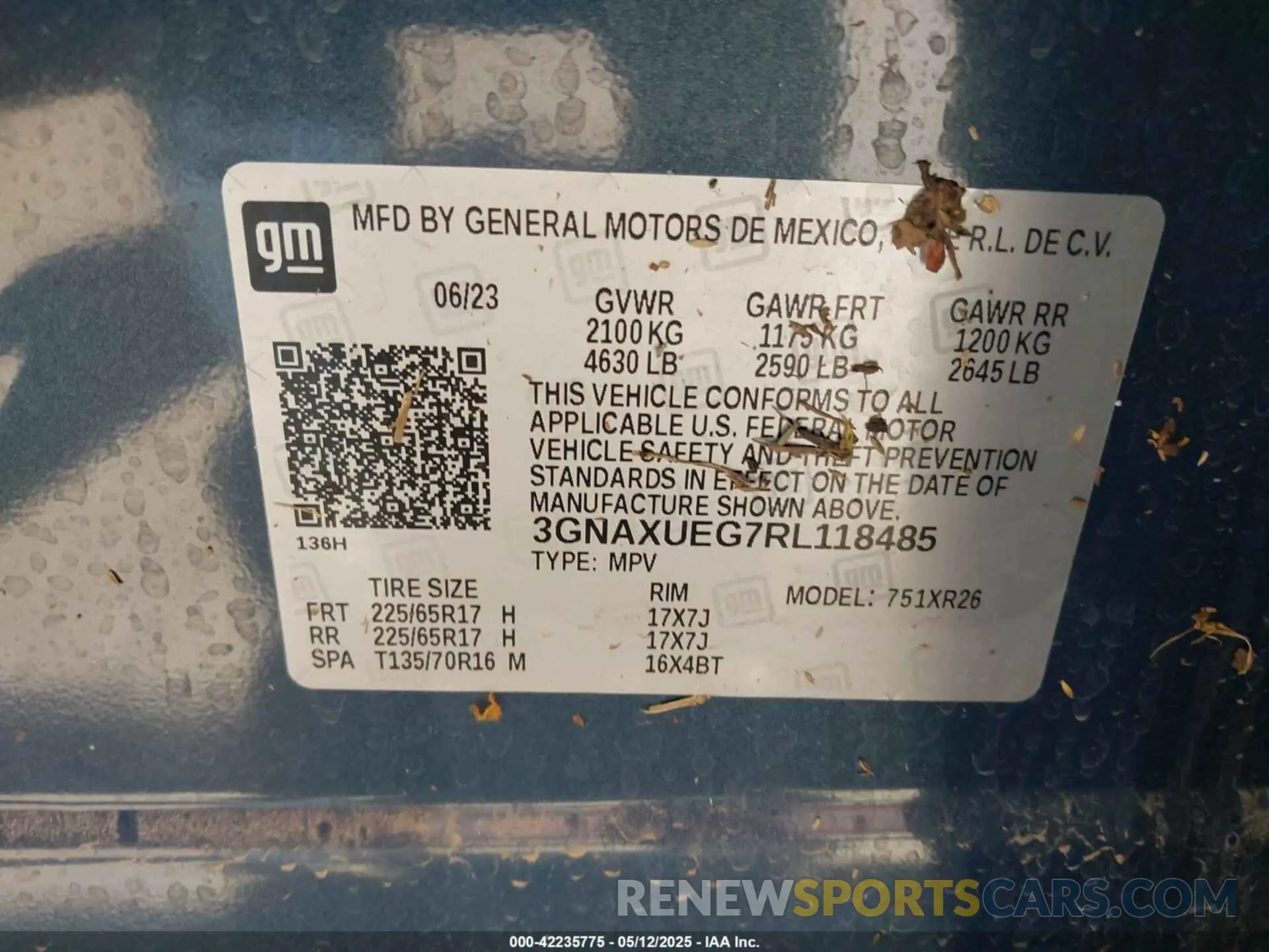 9 fotografías del automóvil dañado 3GNAXUEG7RL118485 CHEVROLET EQUINOX 2024