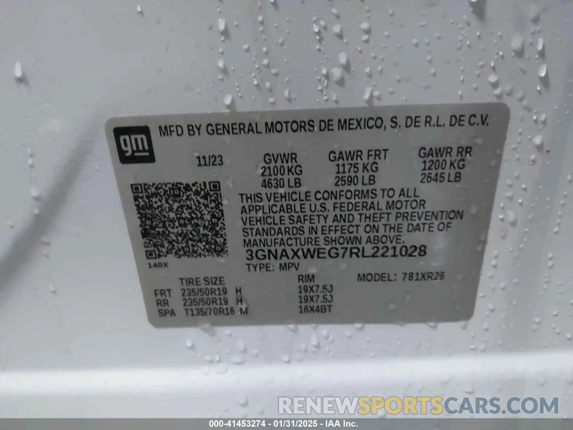 9 fotografías del automóvil dañado 3GNAXWEG7RL221028 CHEVROLET EQUINOX 2024