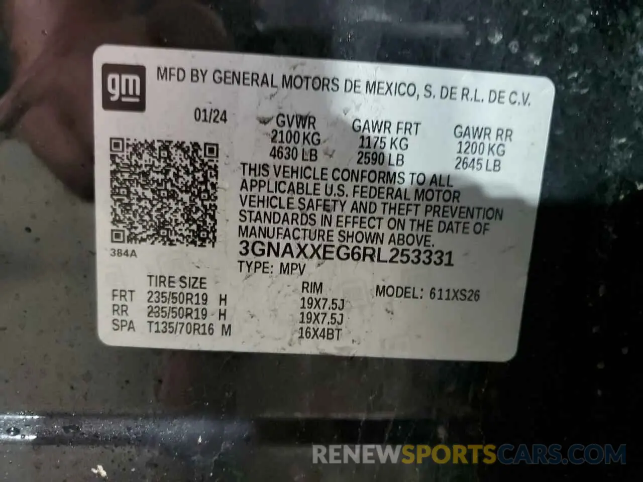 13 fotografías del automóvil dañado 3GNAXXEG6RL253331 CHEVROLET EQUINOX 2024