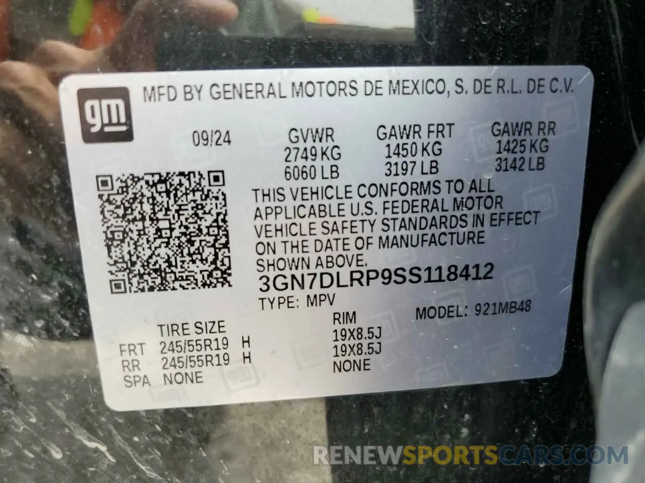 13 fotografías del automóvil dañado 3GN7DLRP9SS118412 CHEVROLET EQUINOX 2025