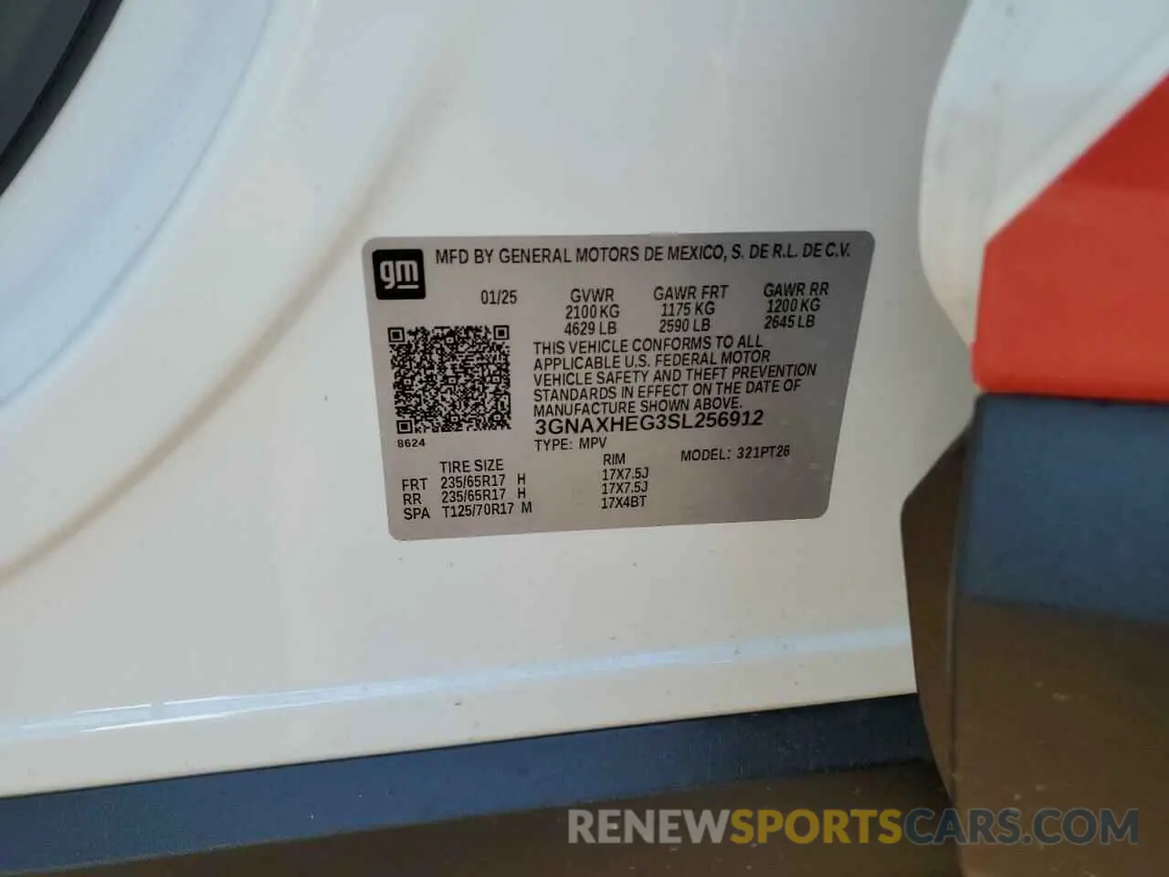 16 fotografías del automóvil dañado 3GNAXHEG3SL256912 CHEVROLET EQUINOX 2025