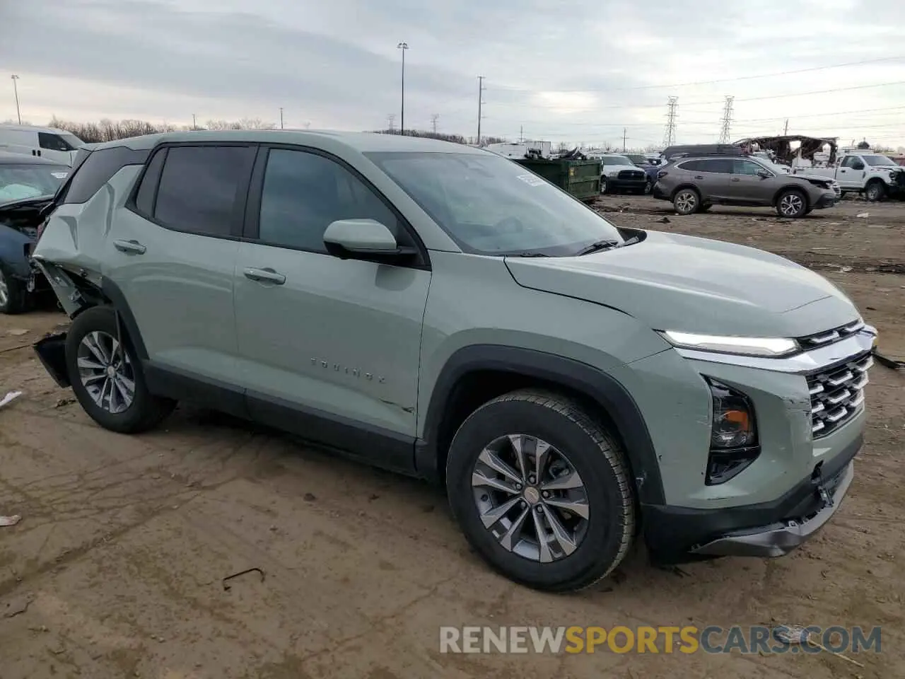 4 fotografías del automóvil dañado 3GNAXHEG7SL135722 CHEVROLET EQUINOX 2025