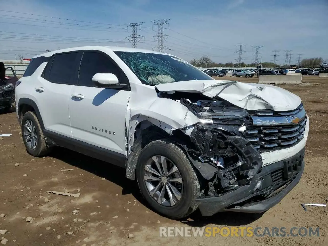 4 fotografías del automóvil dañado 3GNAXHEGXSL132281 CHEVROLET EQUINOX 2025