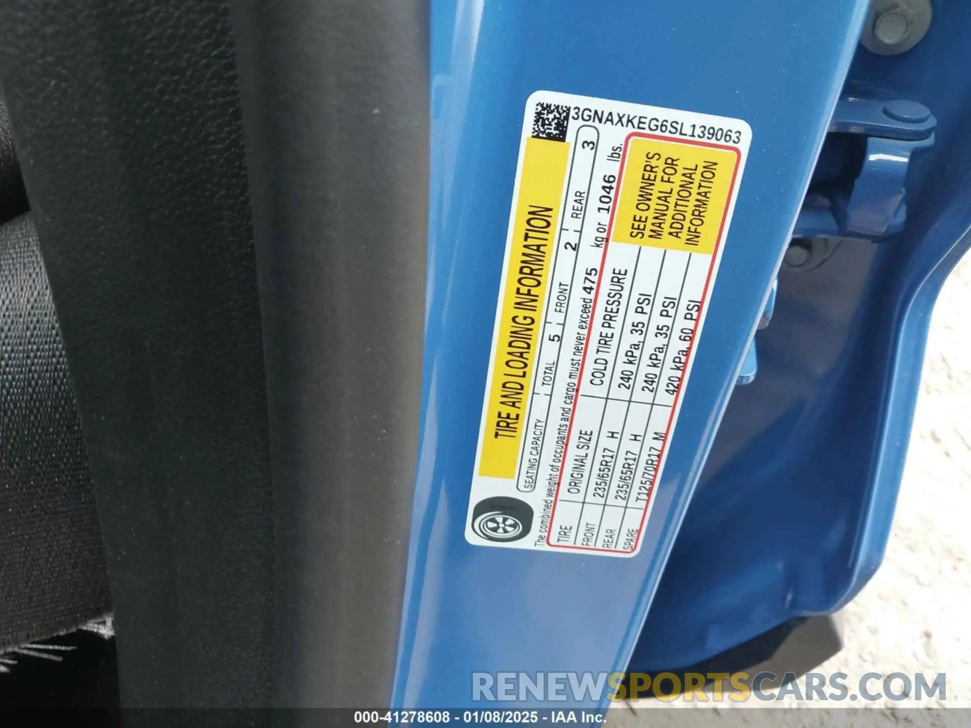 9 fotografías del automóvil dañado 3GNAXKEG6SL139063 CHEVROLET EQUINOX 2025