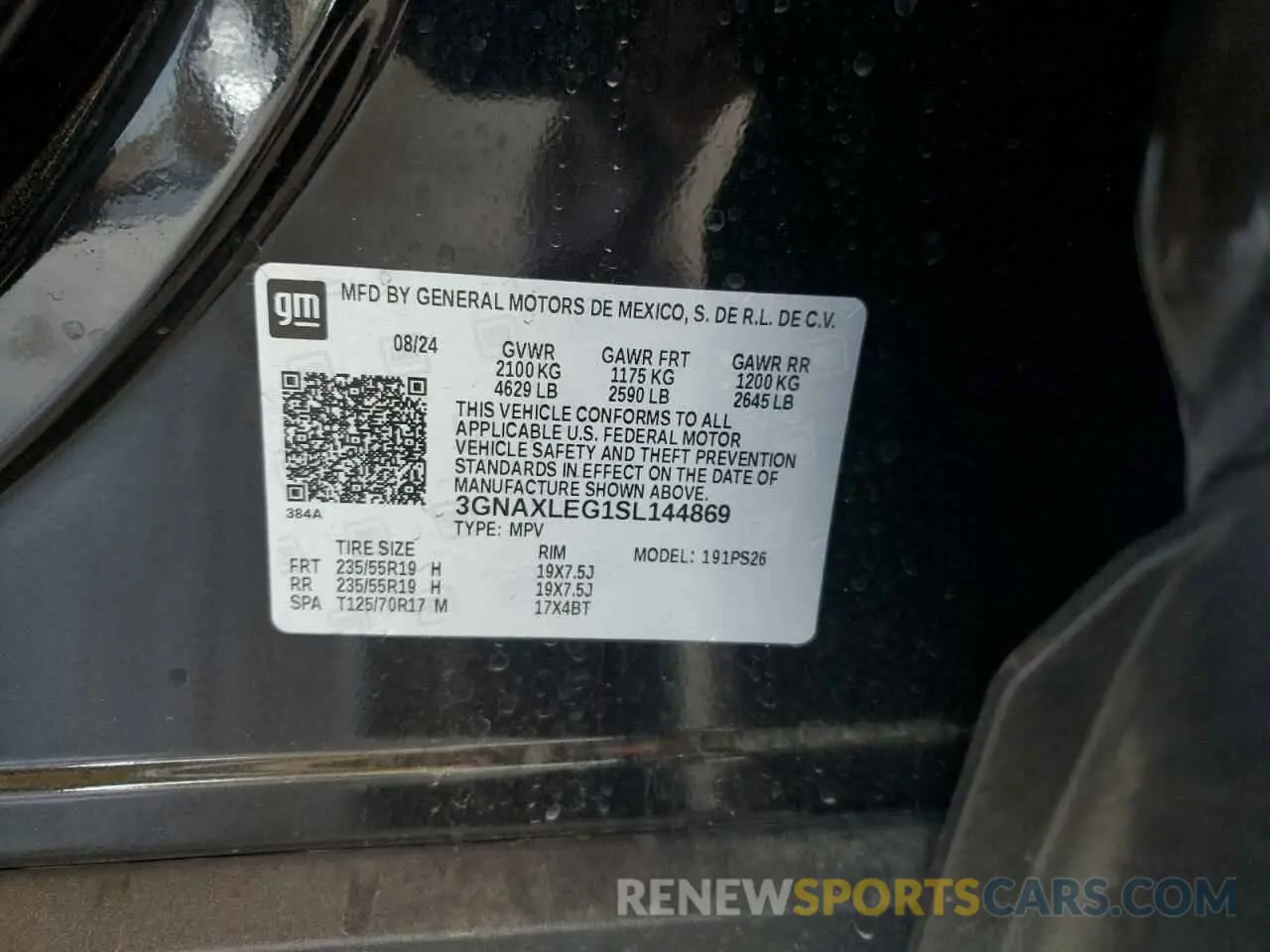 13 fotografías del automóvil dañado 3GNAXLEG1SL144869 CHEVROLET EQUINOX 2025